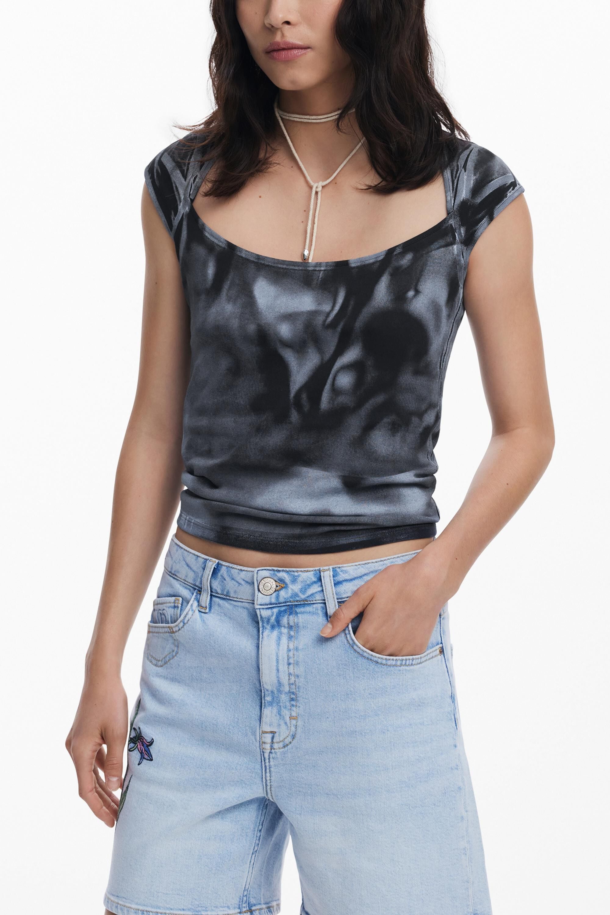 Desigual T-shirt met korte mouwen en verloop
