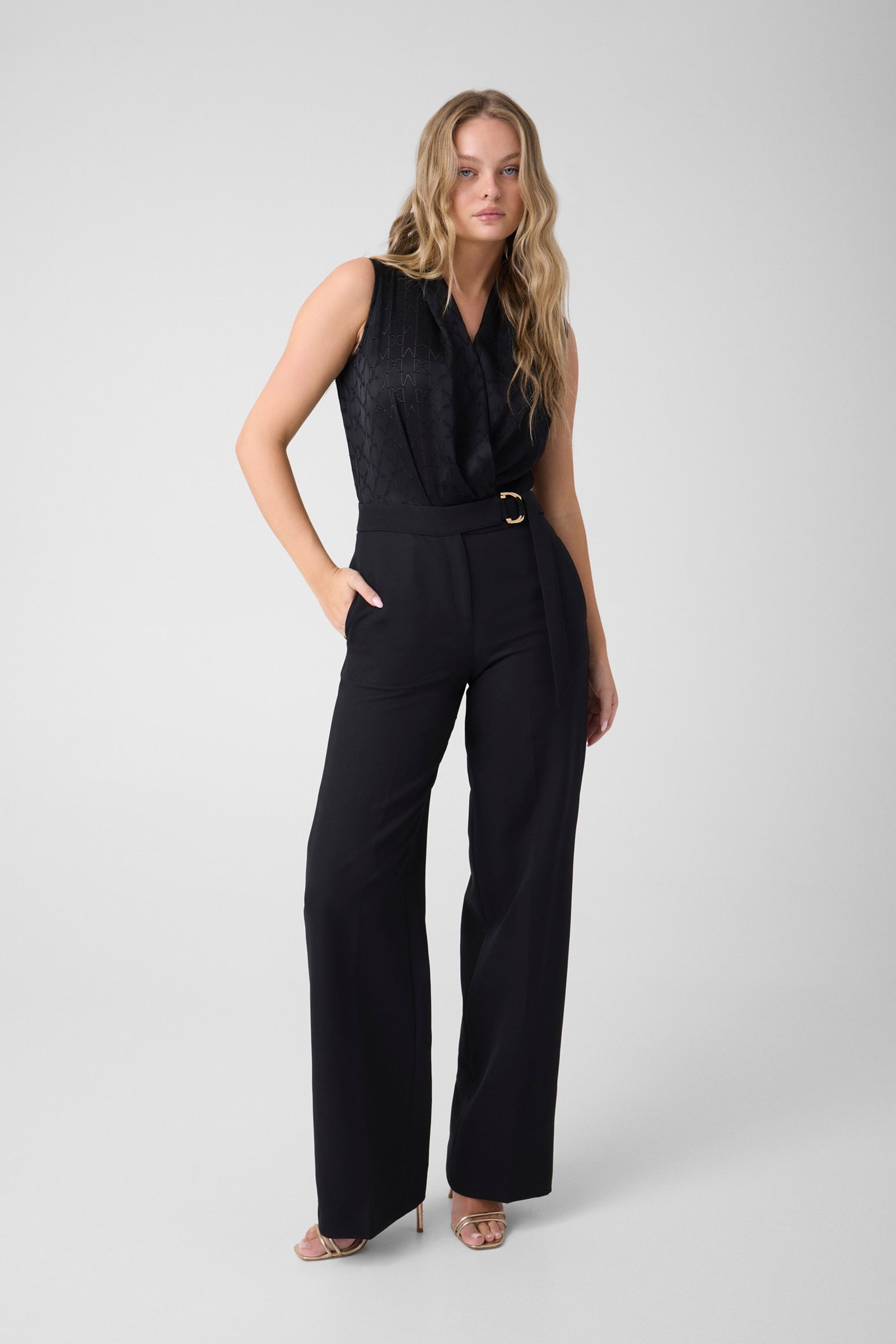 Guess Marciano Jumpsuit Met Riem in zwart