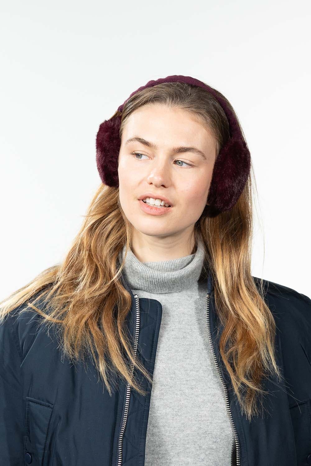 Barts Oorwarmers Plush Bordeaux Rood dames