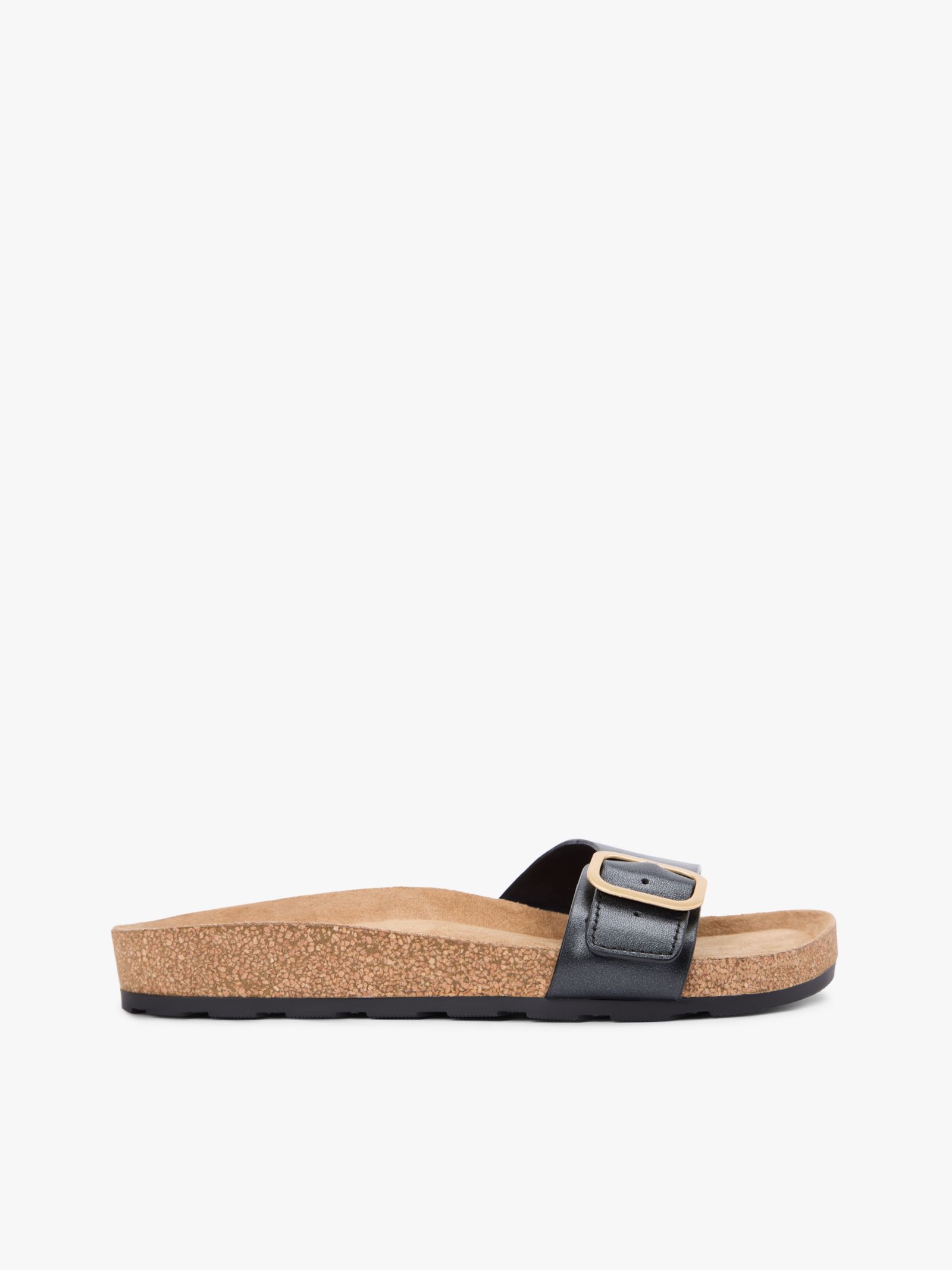 Tommy Hilfiger Slipper met voetbed van kurk in zwart