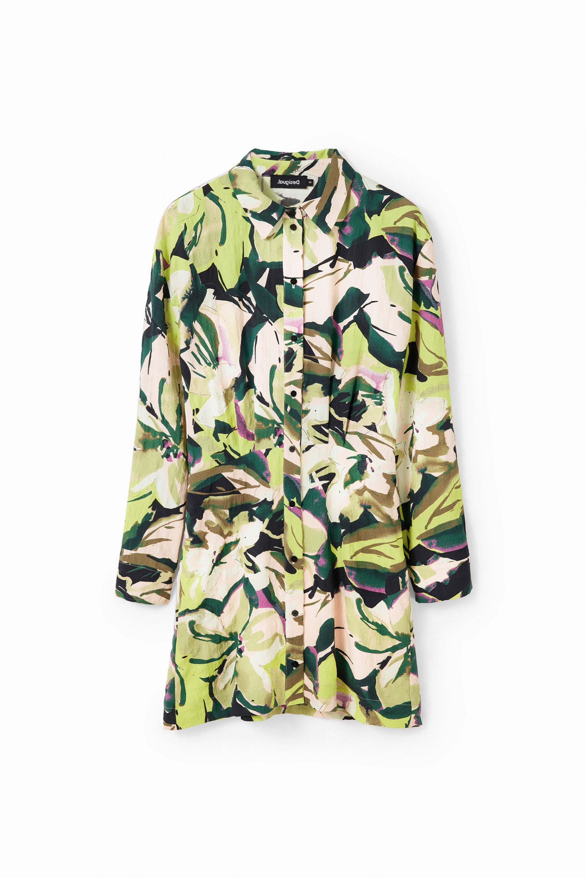Desigual Korte overhemdjurk met bloemen