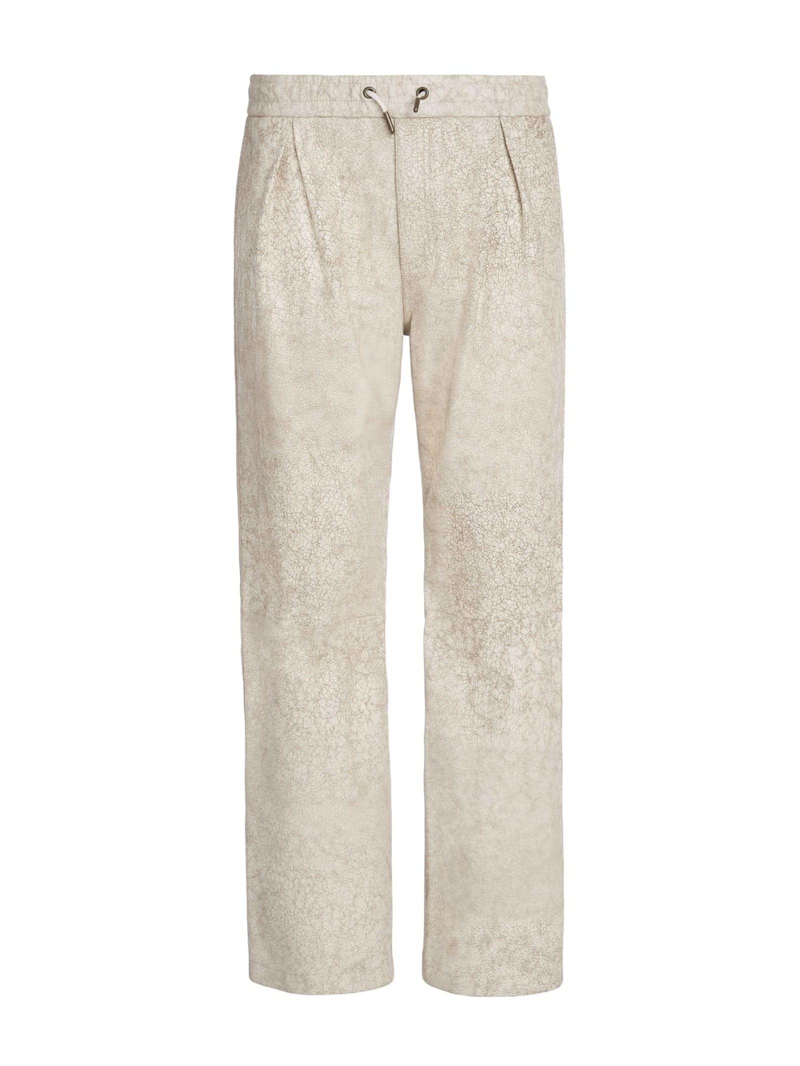 Guess Leren Regular Broek in beige
