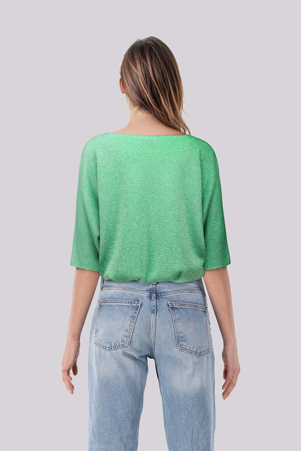 Bomont Glitter Top Lime dames