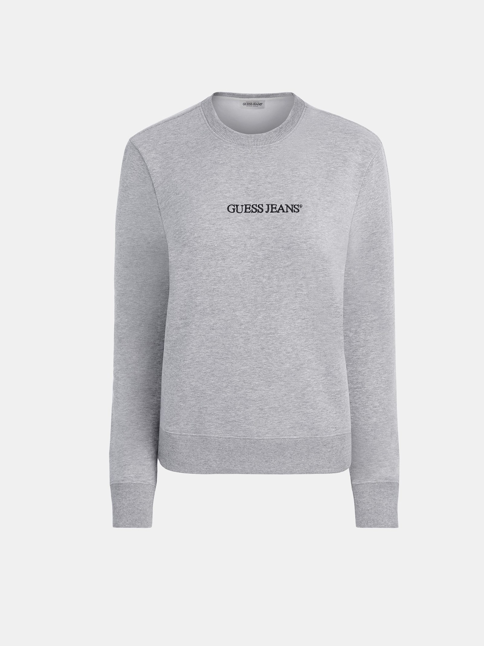 Guess Sweater Met Geborduurd Logo in grijs