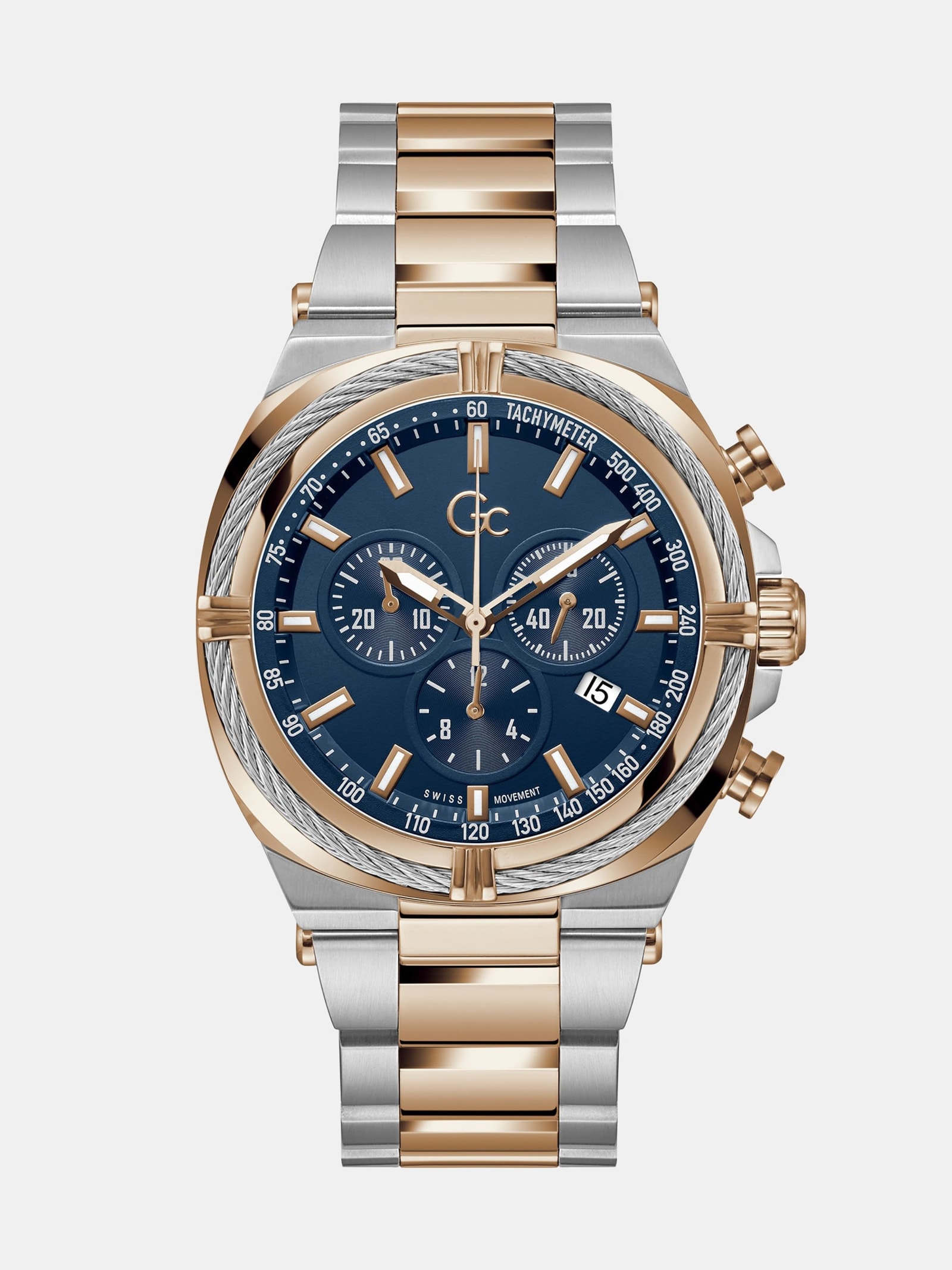 Guess Horloge Gc Chronograaf Staal in zilver