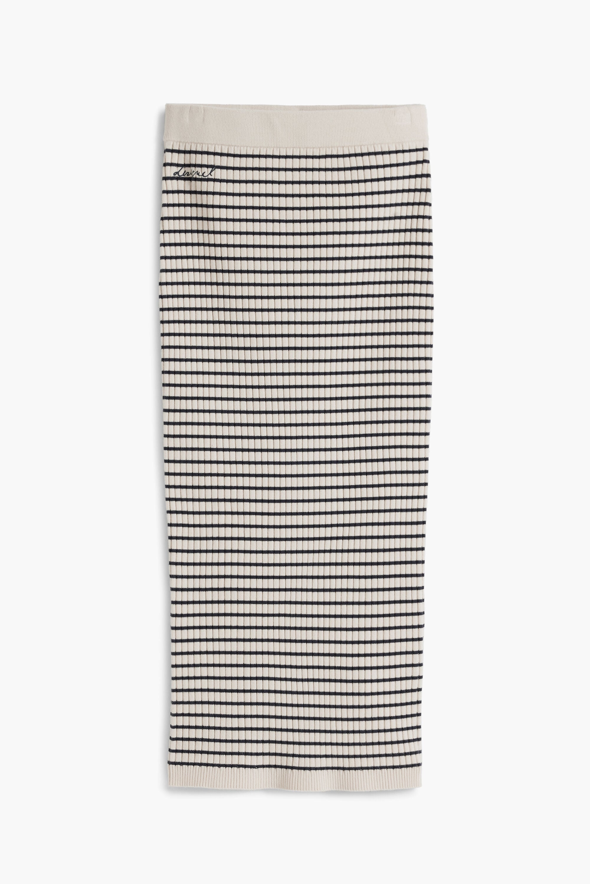 Desigual Gestreepte midi gebreide rok