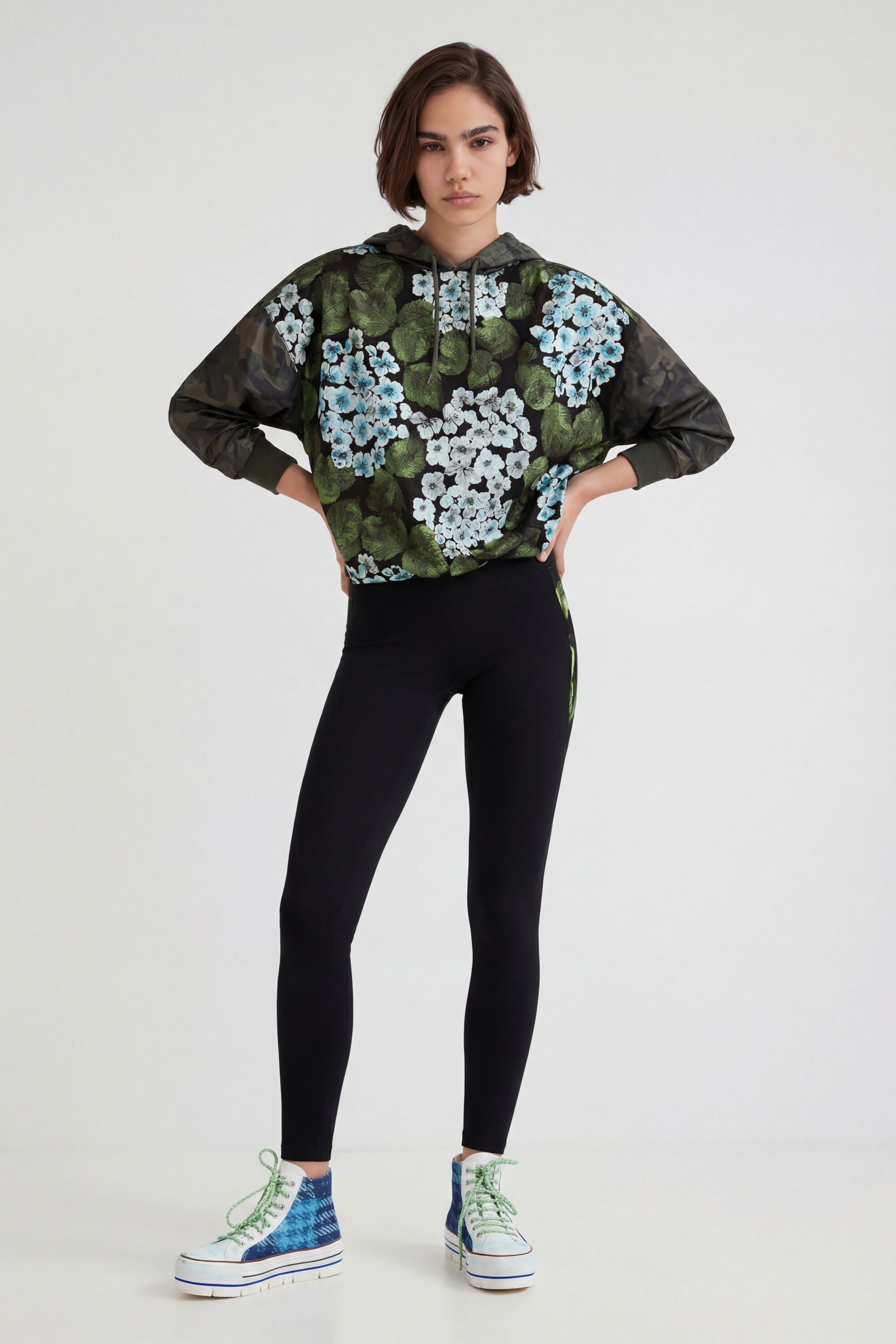 Desigual Legging met doorzichtige stukken op de zijkant
