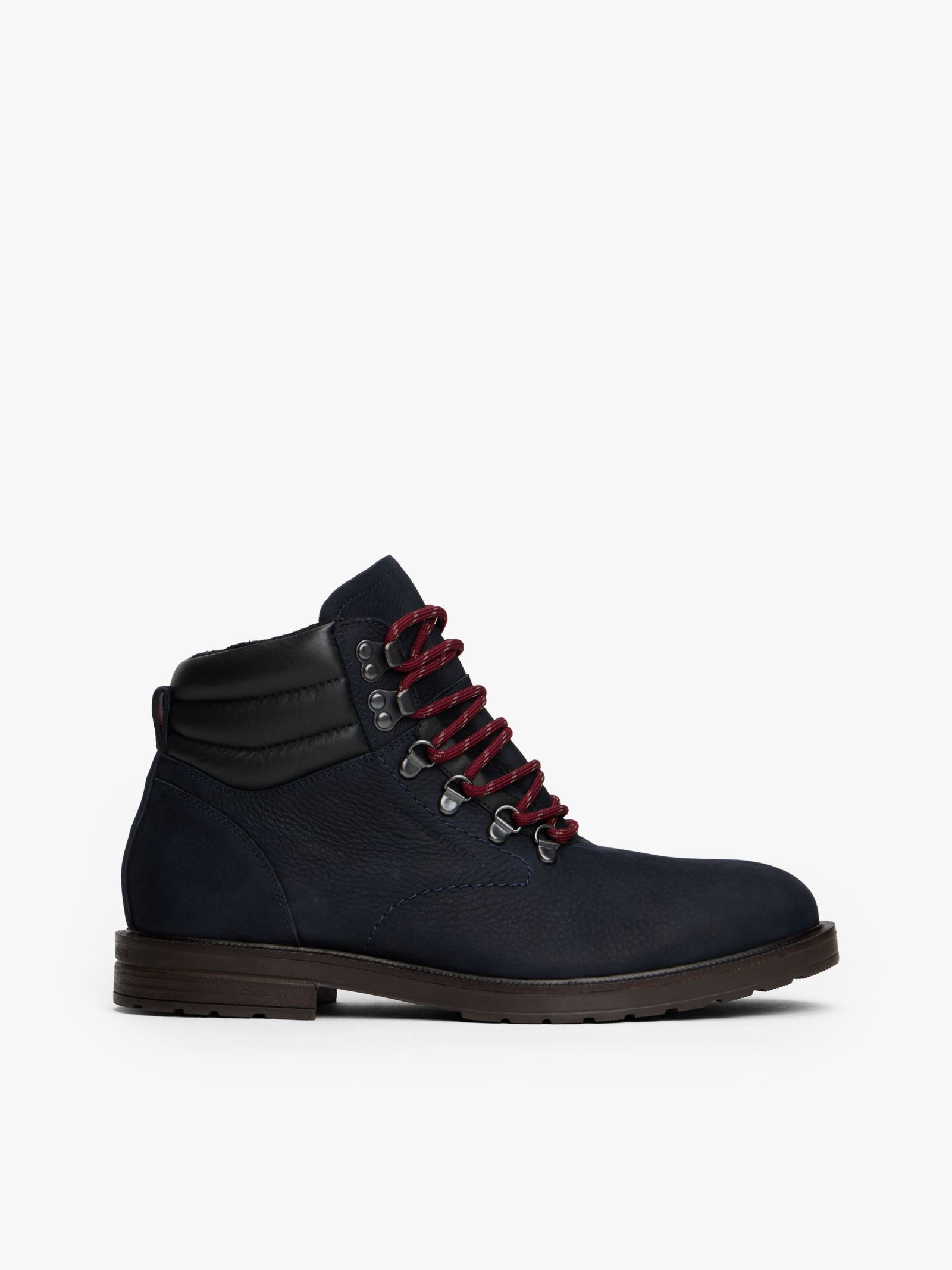 Tommy Hilfiger Leren enkellaars met profielzool en warme voering