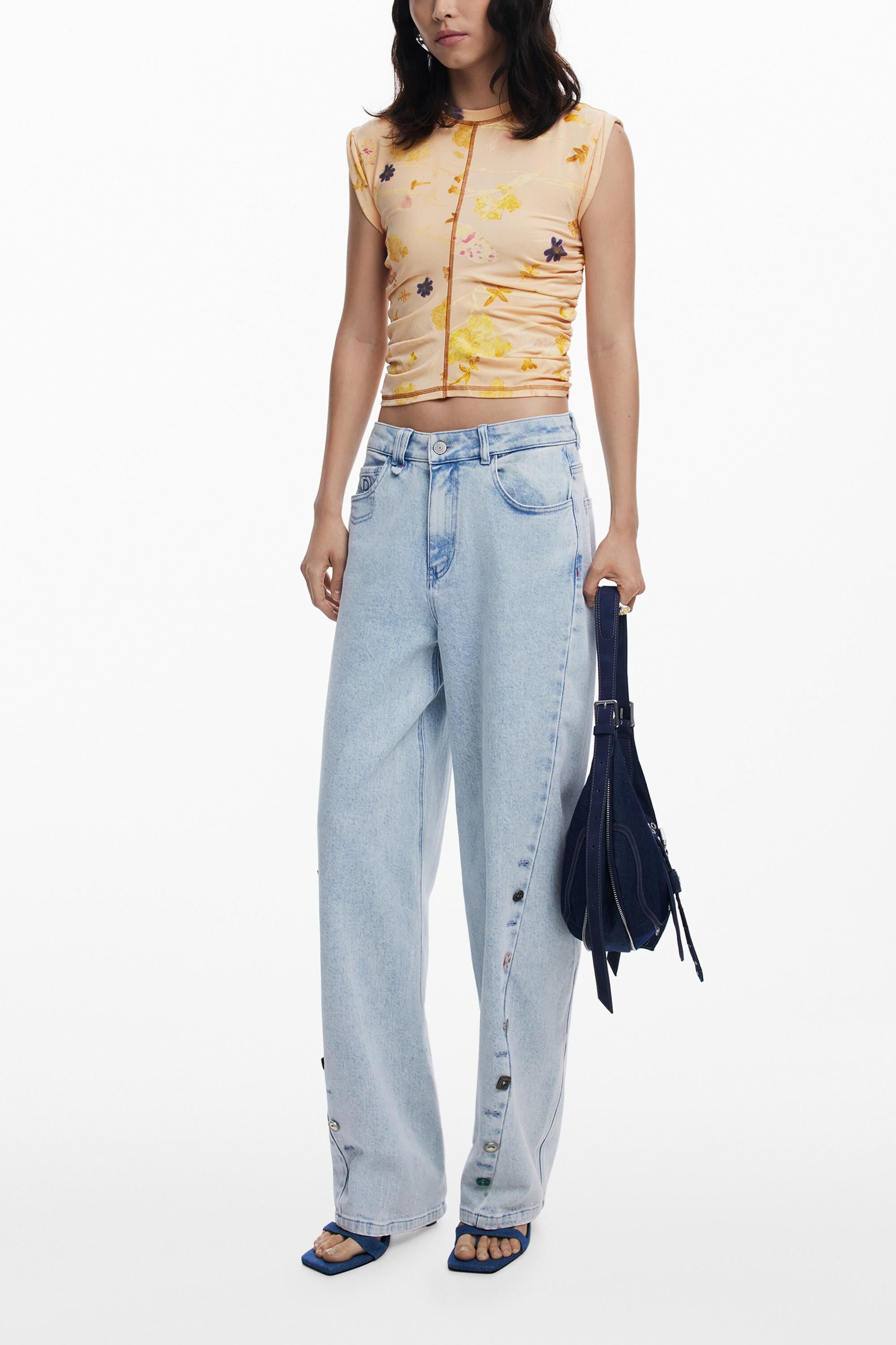 Desigual Lyocell bloemen T-shirt