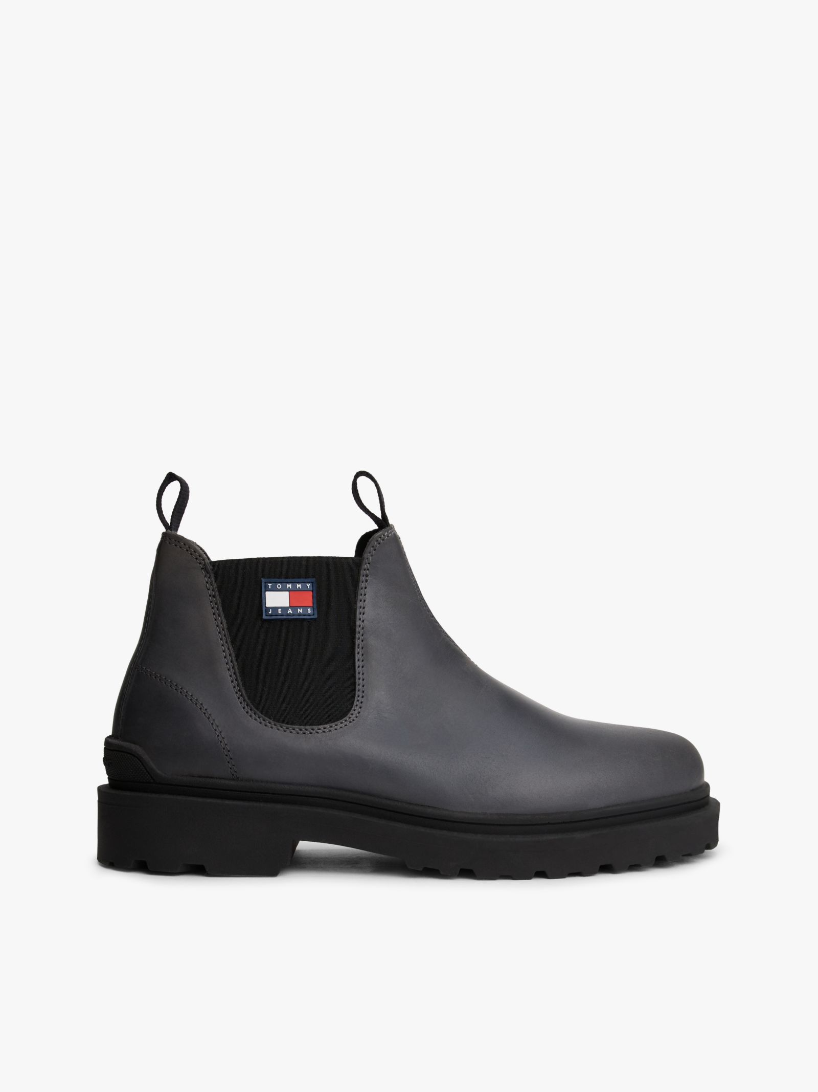 Tommy Jeans leren chelsea boot met profielzool for men