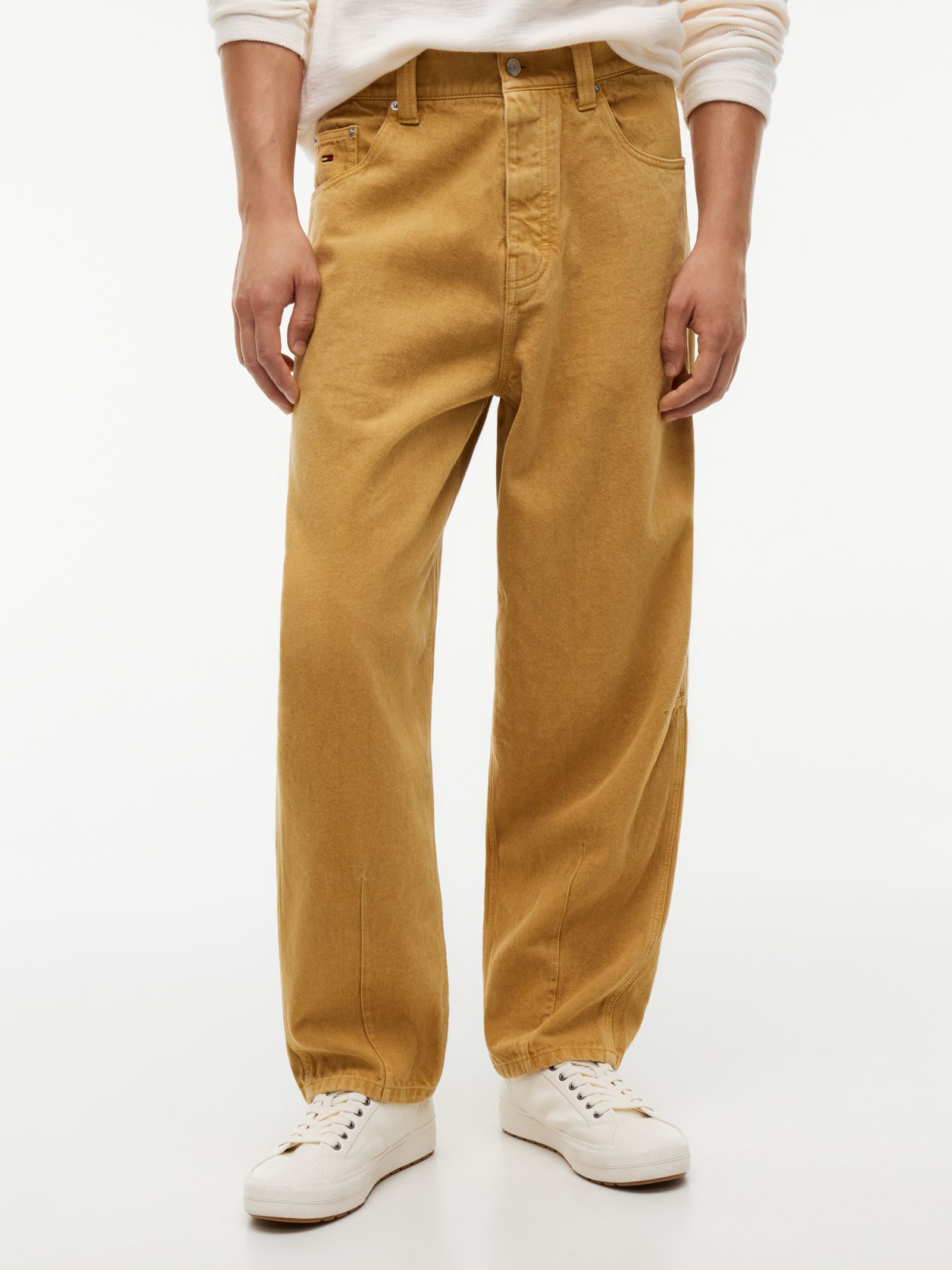 Tommy Jeans Ashton Boxy Zwarte Barrel Jeans in beige