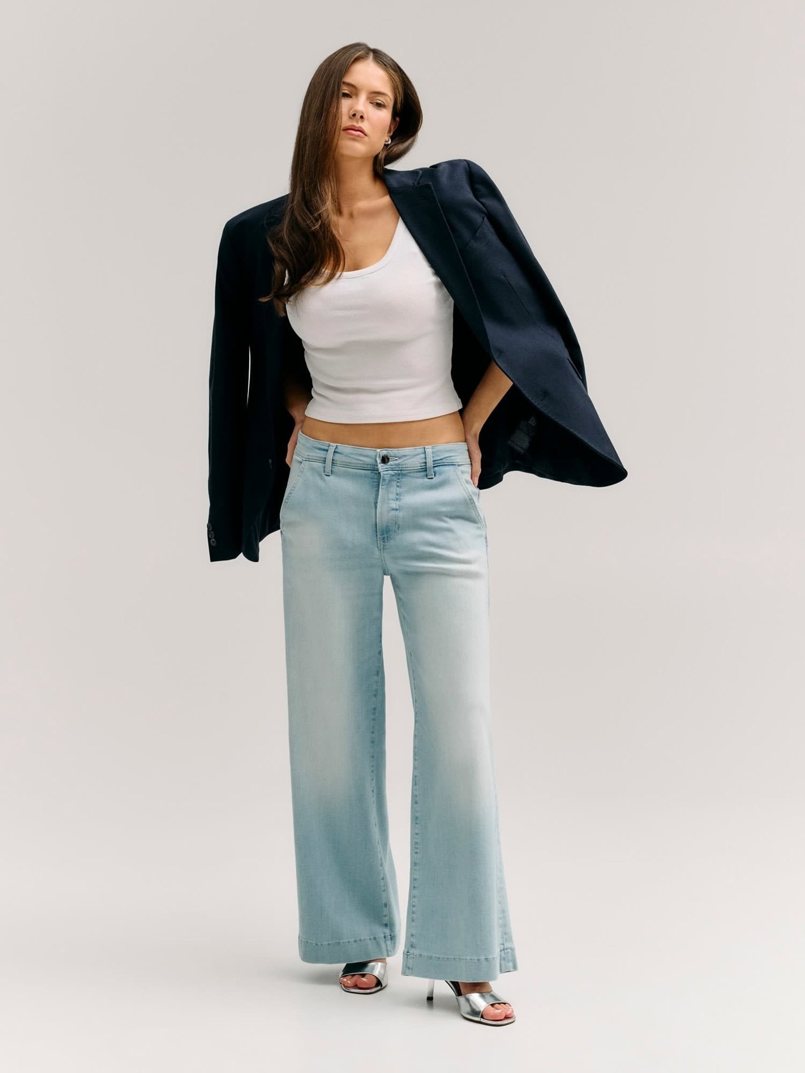 Guess Zoya Wide Leg Jeans in blauw