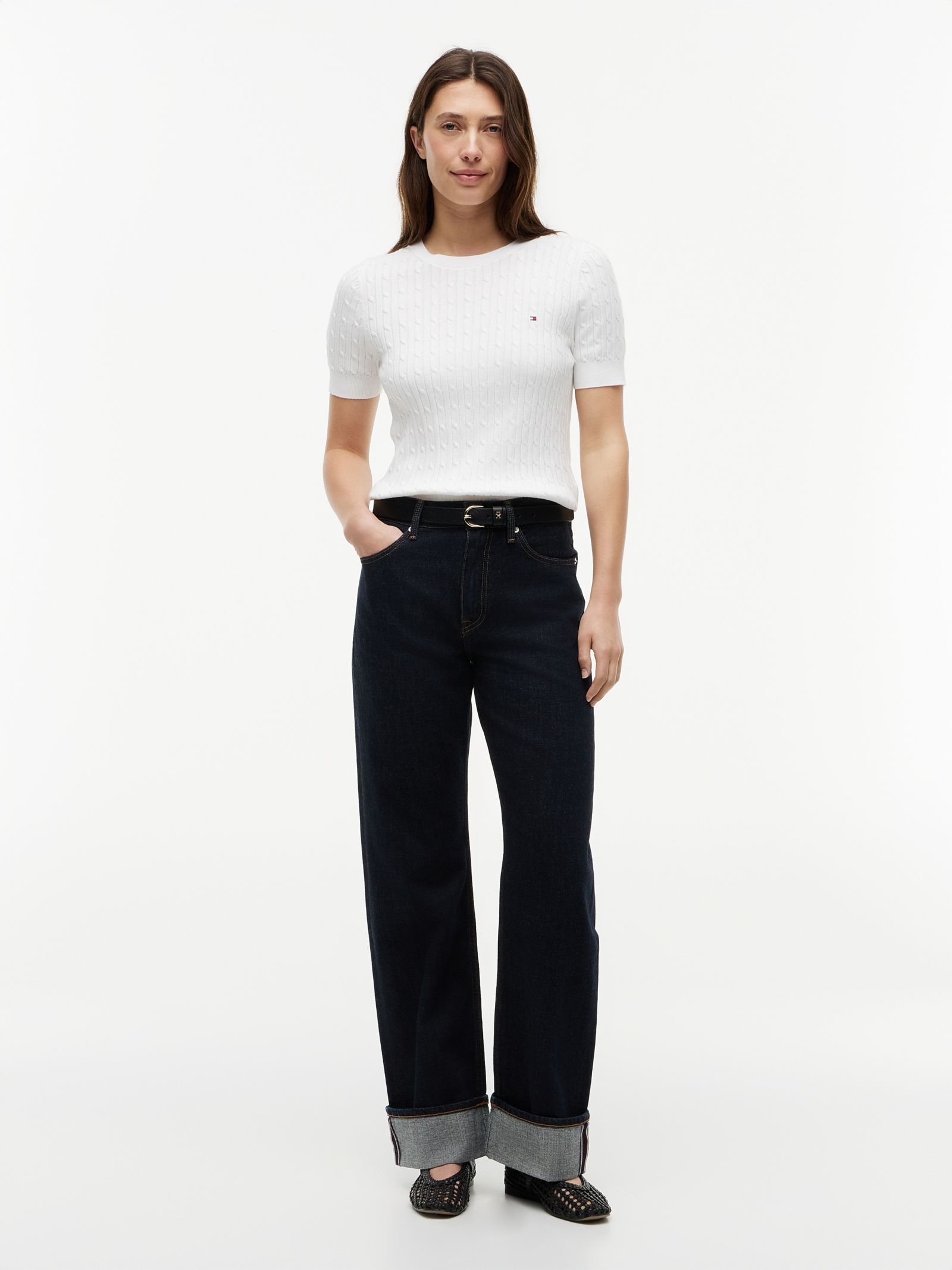 Tommy Hilfiger selvedge medium rise loose straight jeans