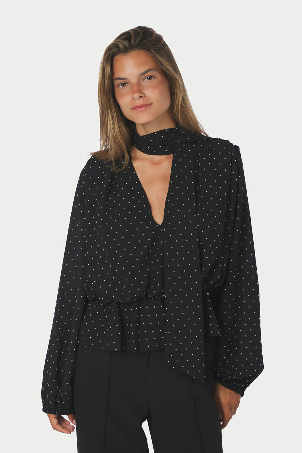 Neo Noir Blouse Ettalie Dot Zwart dames
