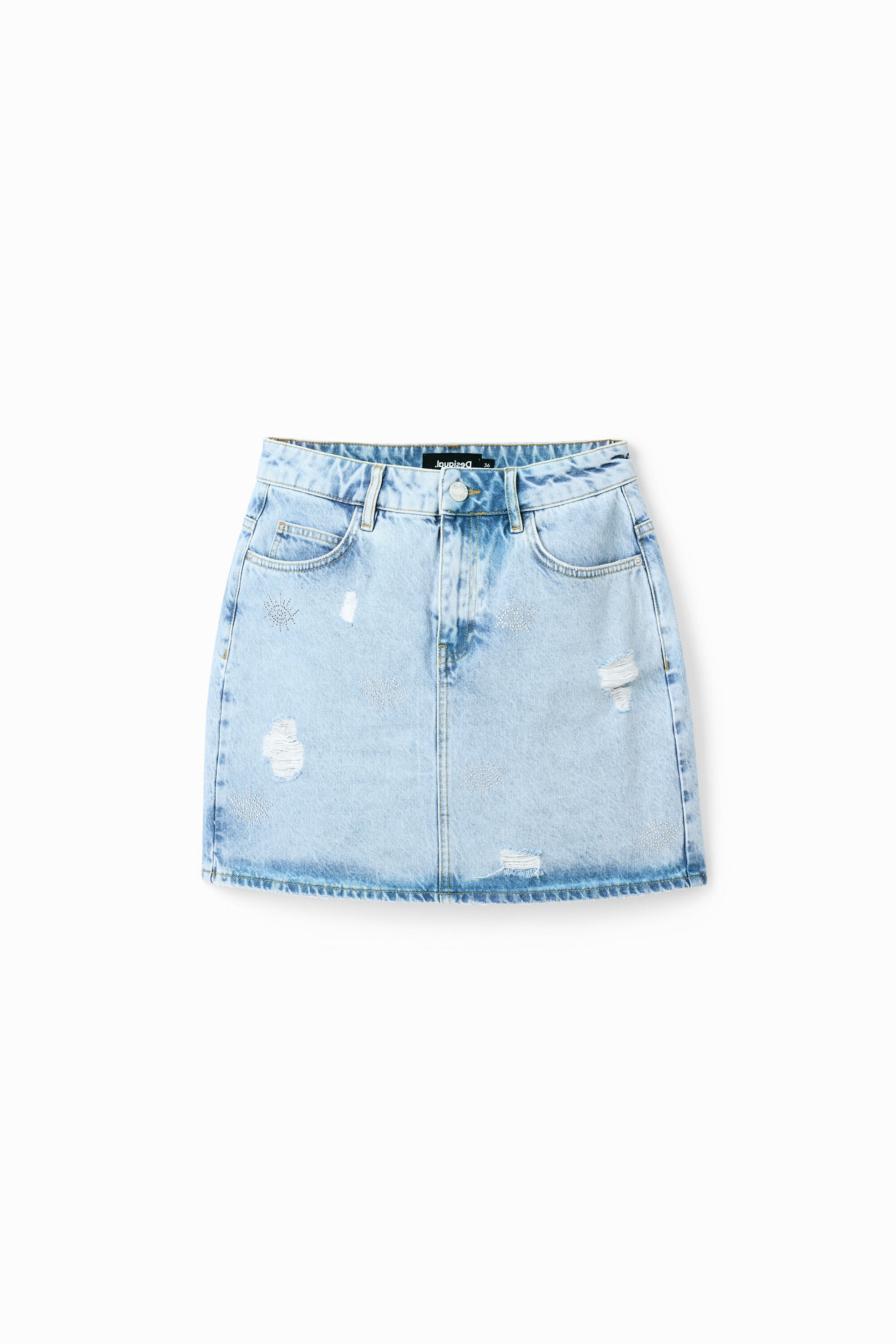 Desigual Mini spijkerrok met ogen
