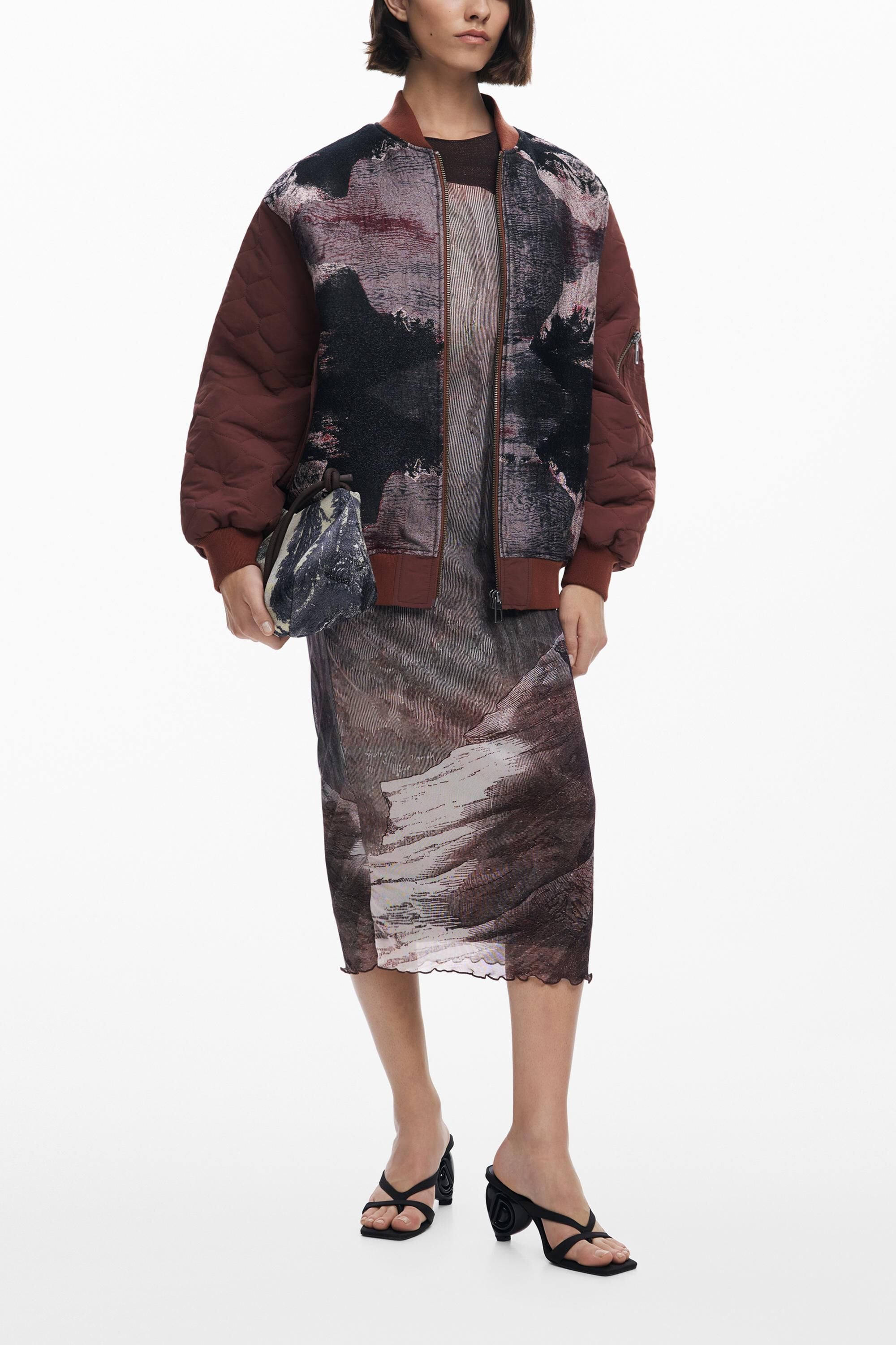 Desigual Jas ontworpen door Mr. Christian Lacroix in bruin