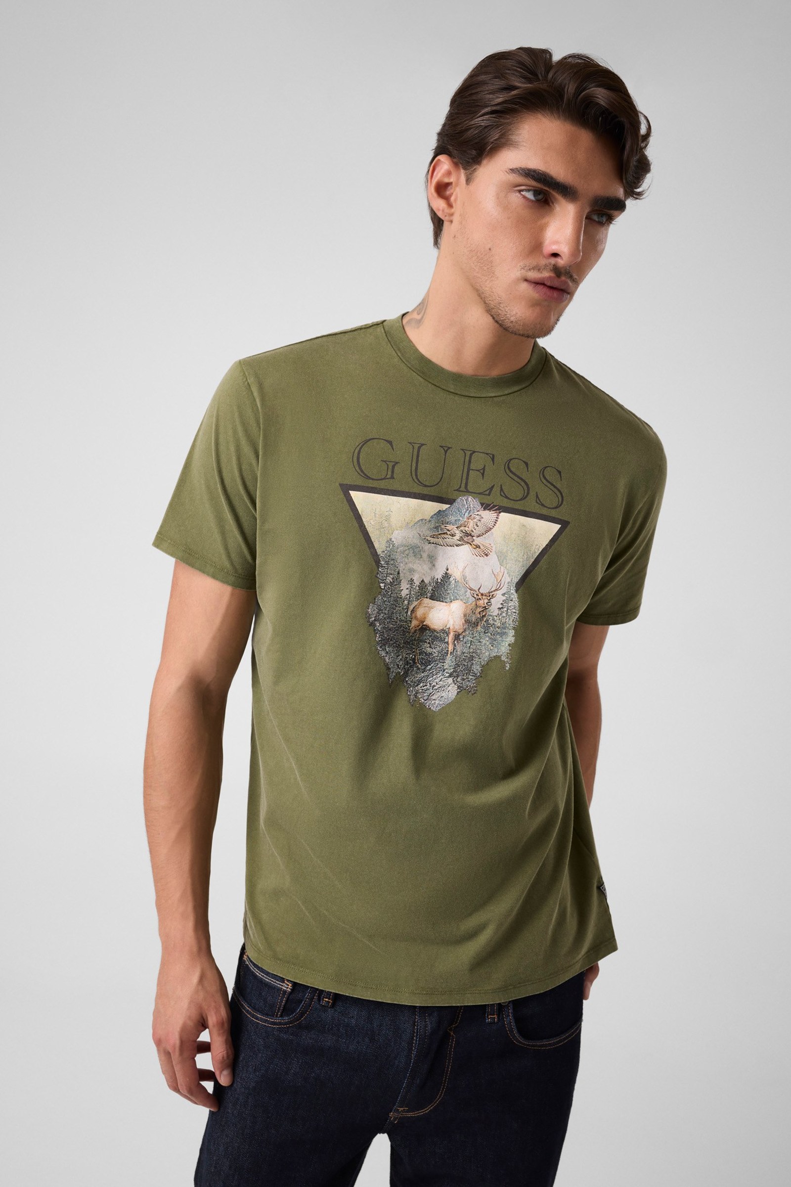 Guess T-Shirt Met Triangle Buck