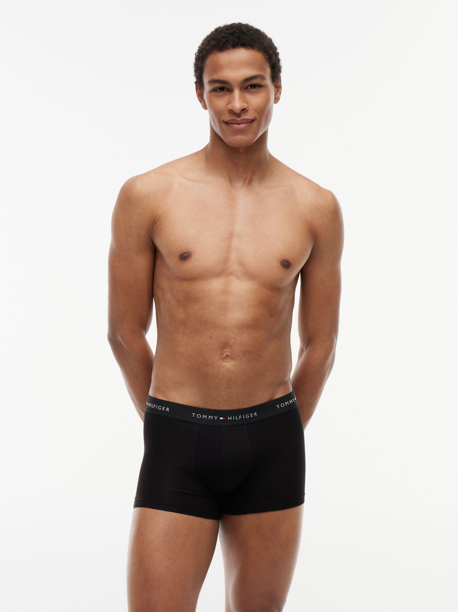 Tommy Hilfiger Set van 3 boxershorts met contrasterende Signature Logotaille in zwart