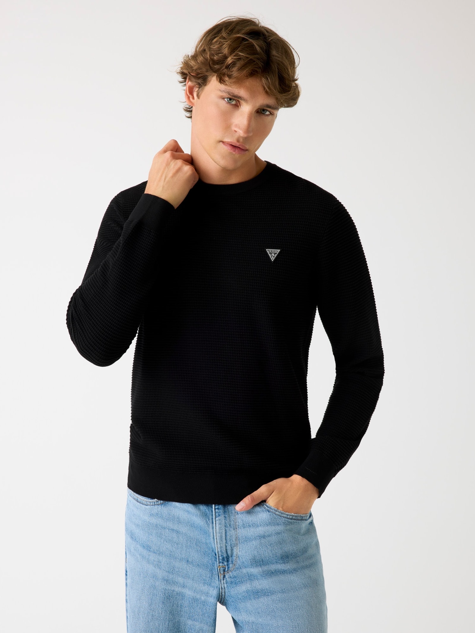 Guess Trui In Gemengd Viscose in zwart