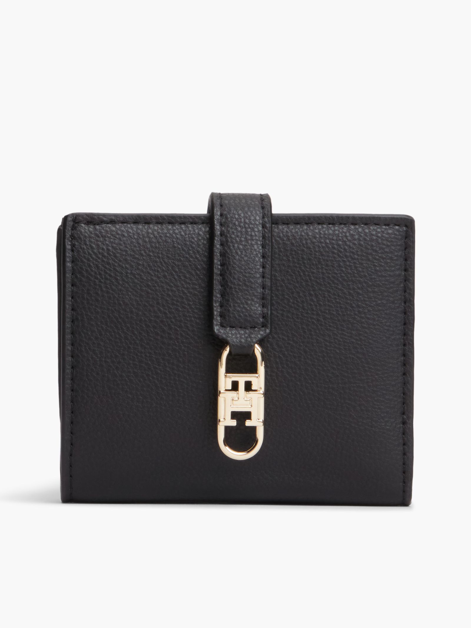 Tommy Hilfiger Bifold portemonnee met metalen TH Monogram in zwart