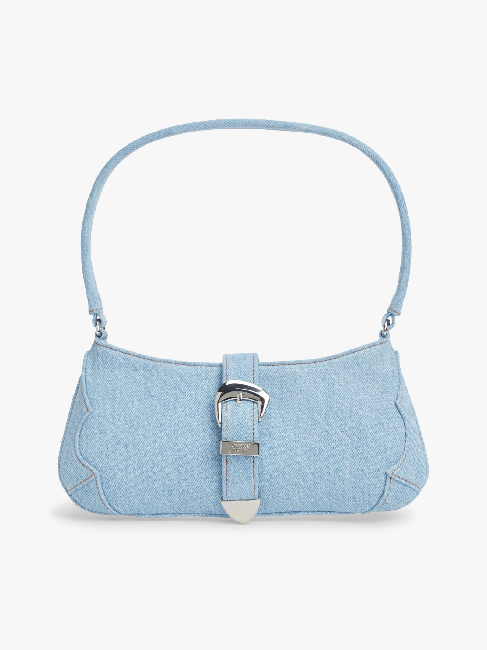 Tommy Jeans Denim schoudertas met abstracte gesp