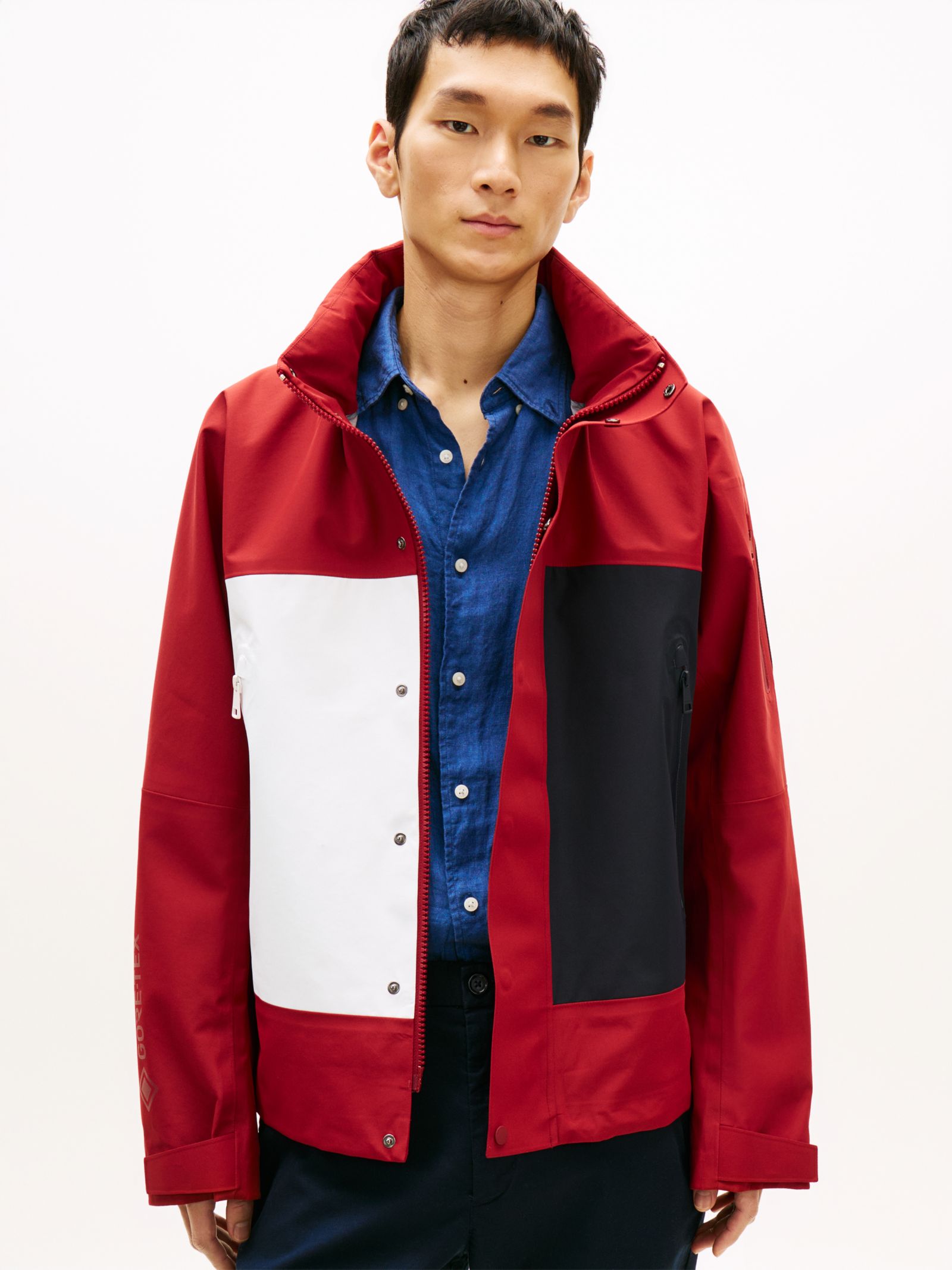 Tommy Hilfiger Waterbestendig regatta jack met colour blocking