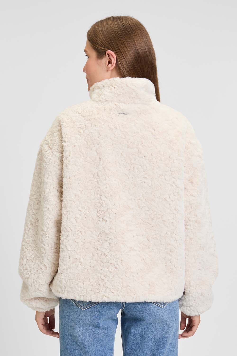 Covered Jas Teddy Chloe Beige dames