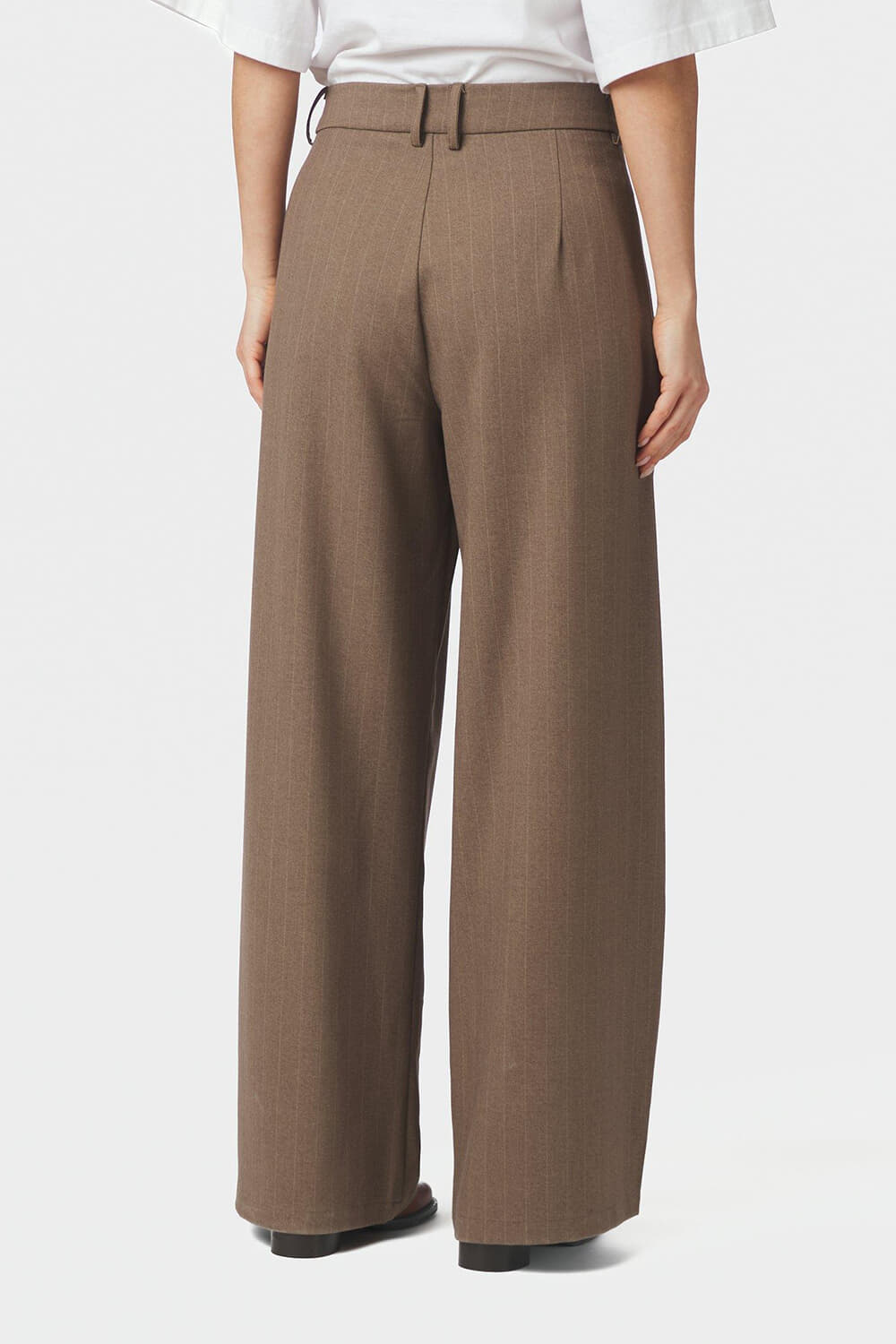 Neo Noir Broek Essiall Pinstripe Taupe dames