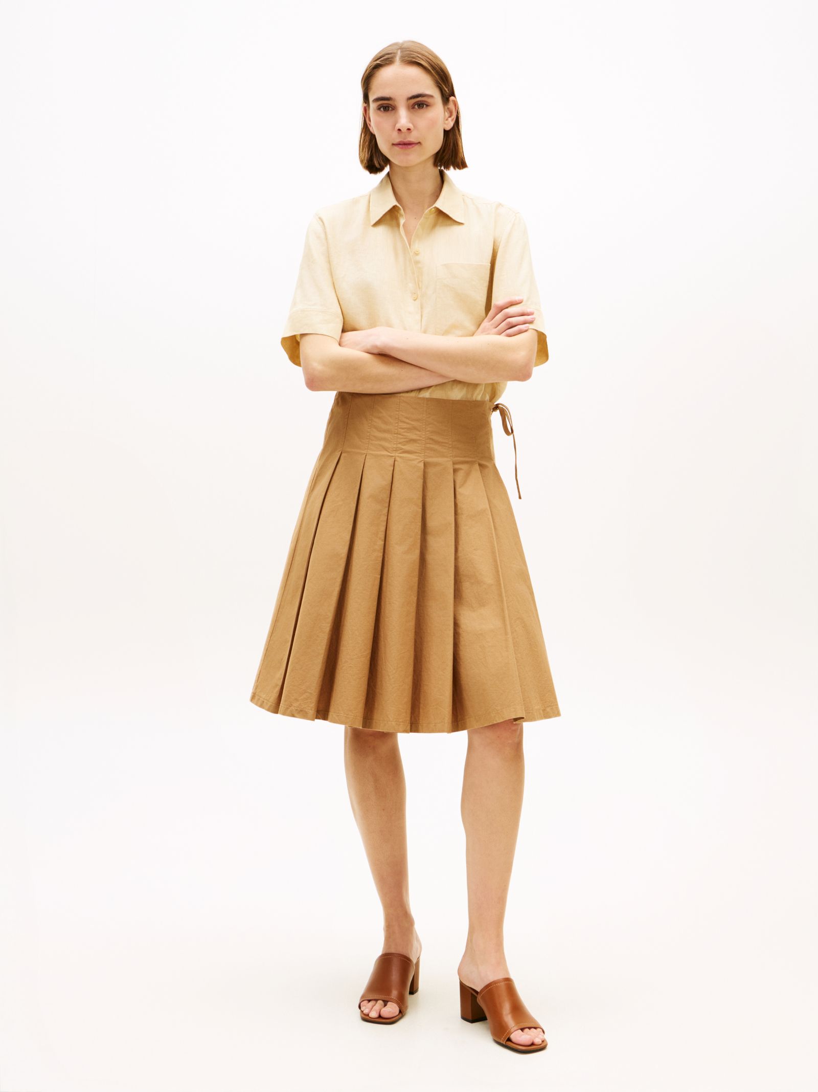 Tommy Hilfiger Midirok met wassing en plooien