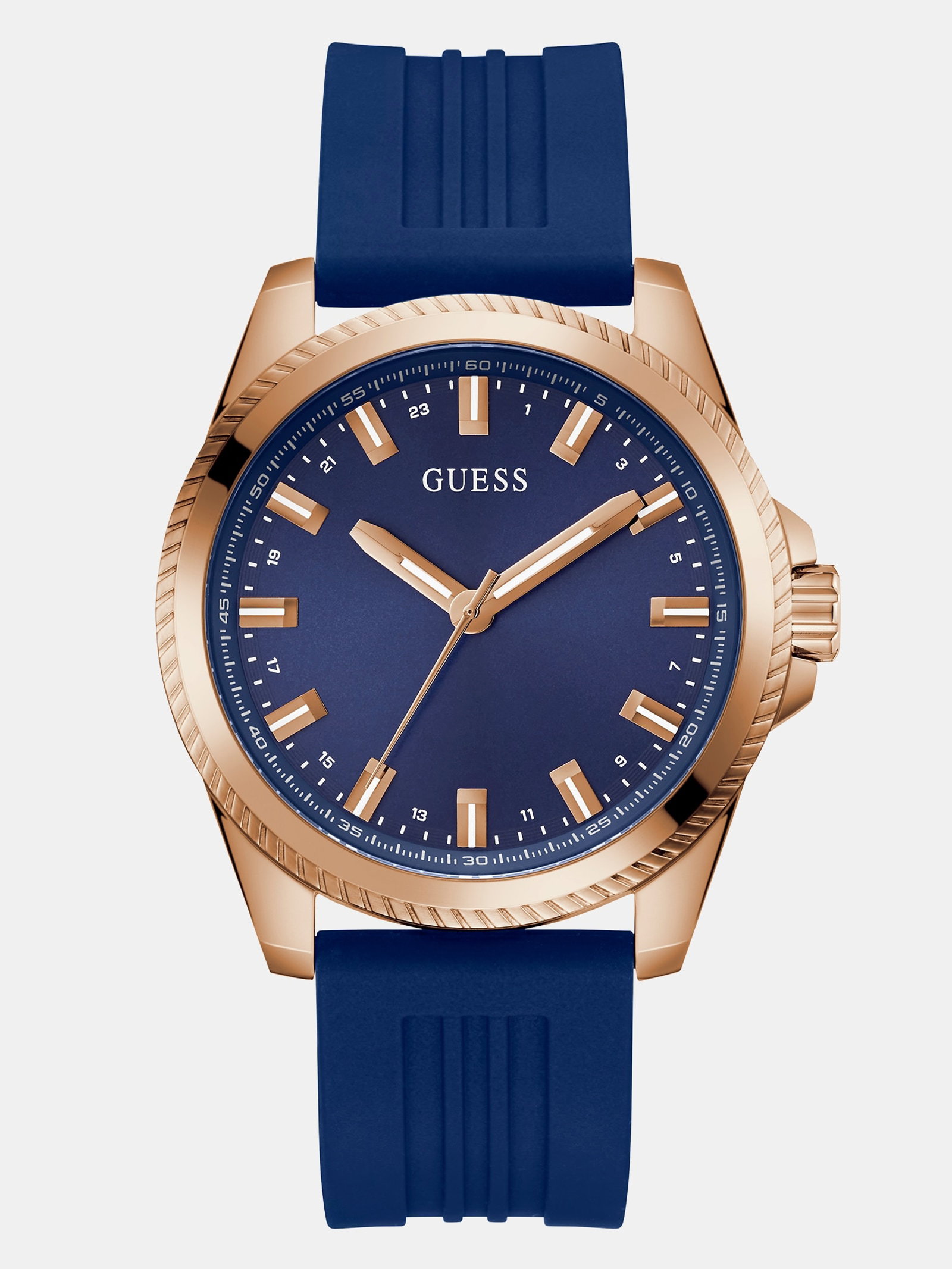 Guess Analoog Siliconen Horloge for men in blauw