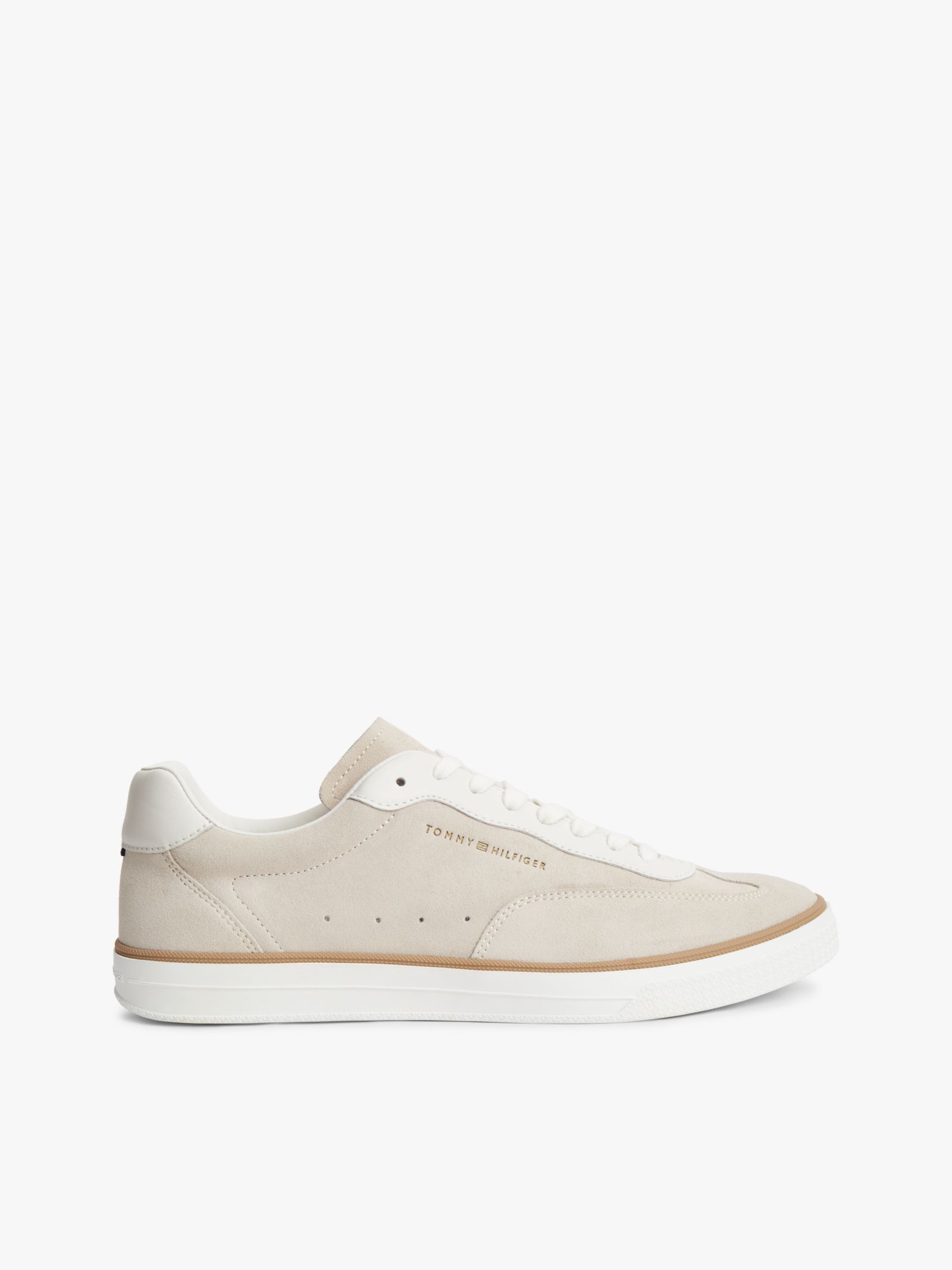 Tommy Hilfiger luxe suède sneaker in beige