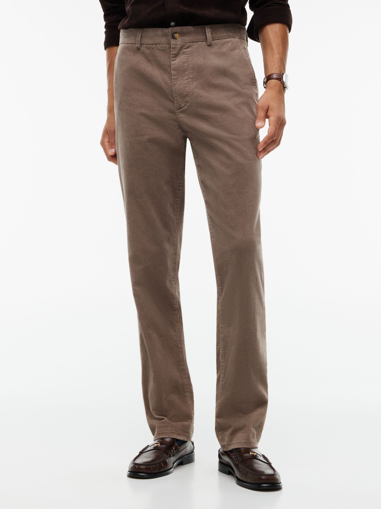Tommy Hilfiger Denton Slim Straight Chino van fijne Corduroy in beige