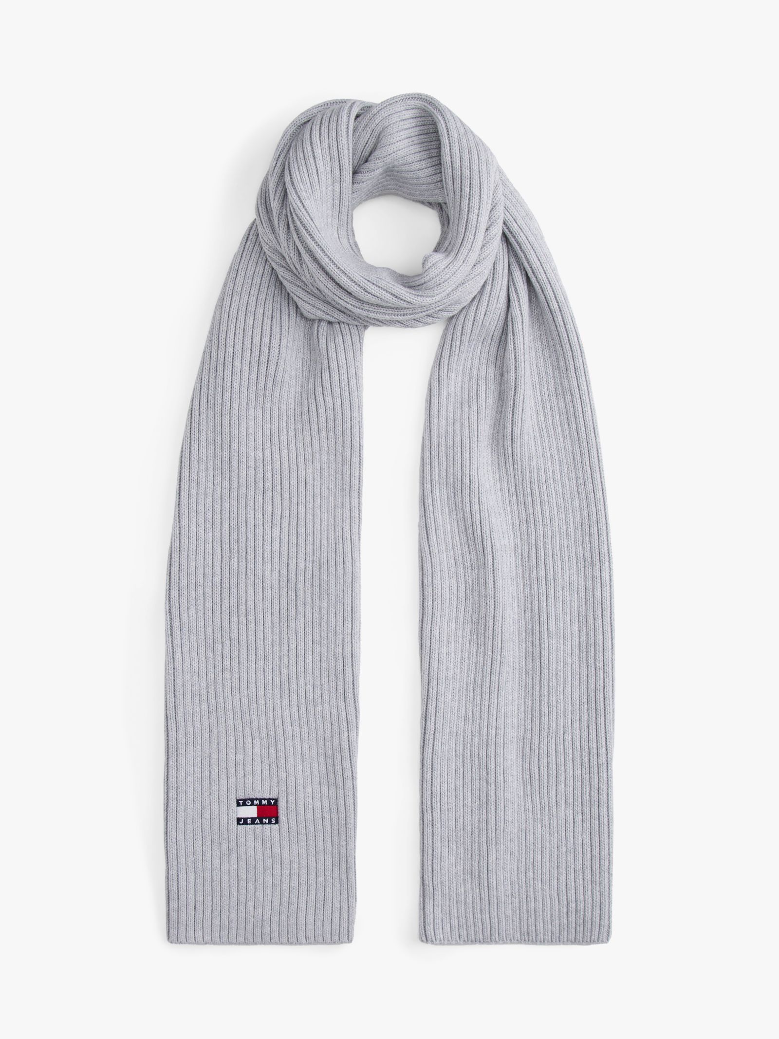 Tommy Jeans Heritage Ribgebreide sjaal in grijs