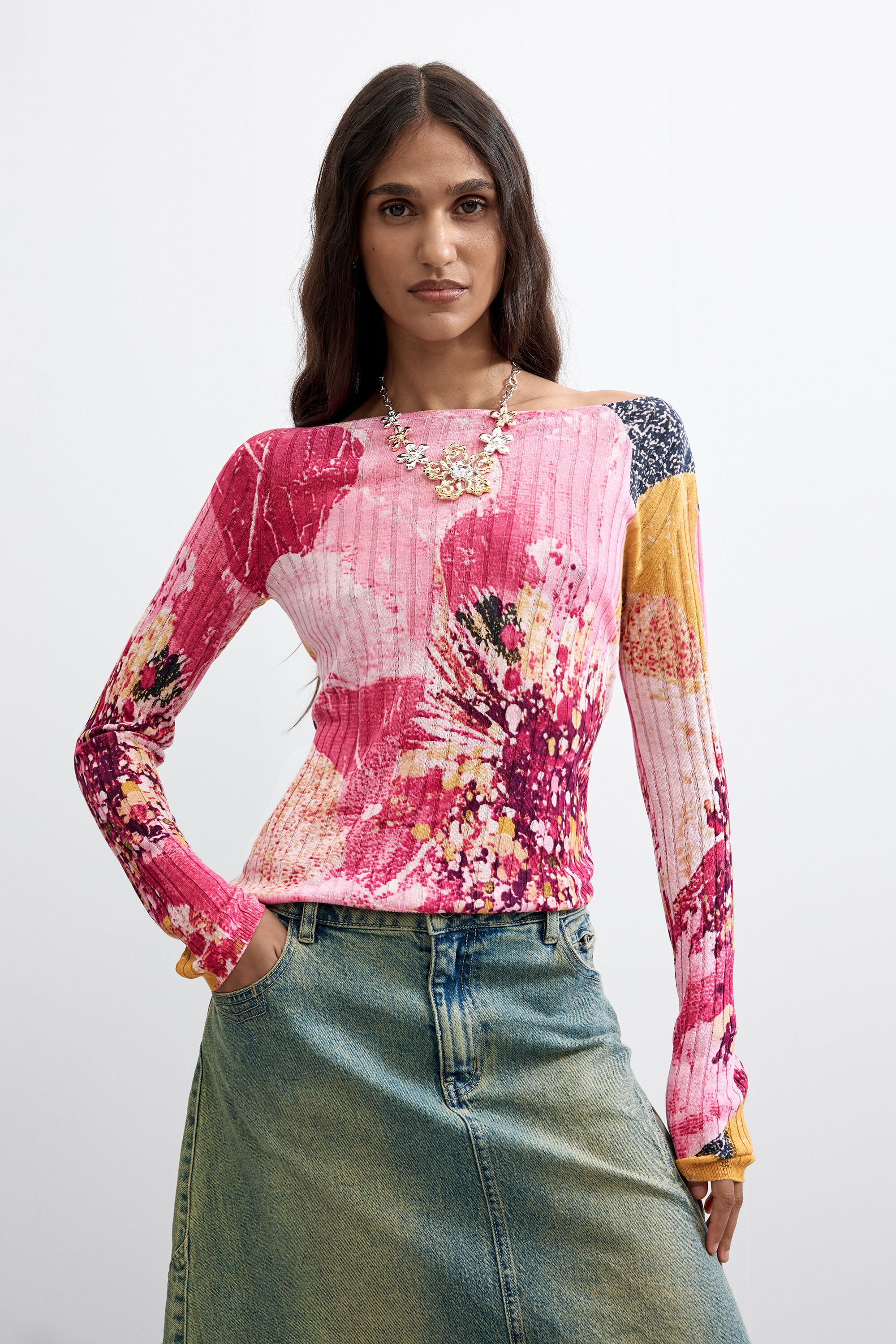 Desigual Trui met bloemenprint