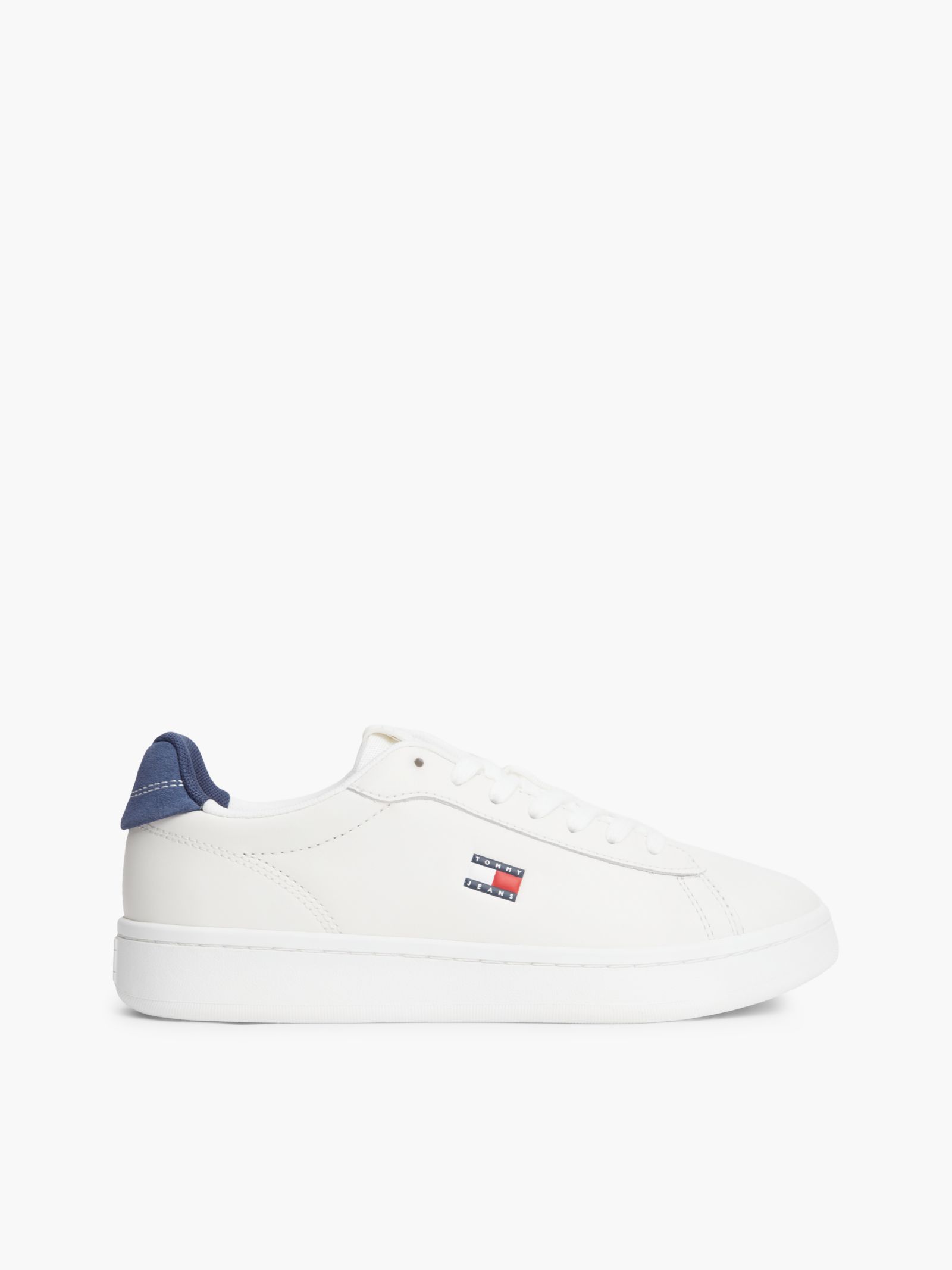 Tommy Jeans Archive leren Court sneaker met contrasterende hiel