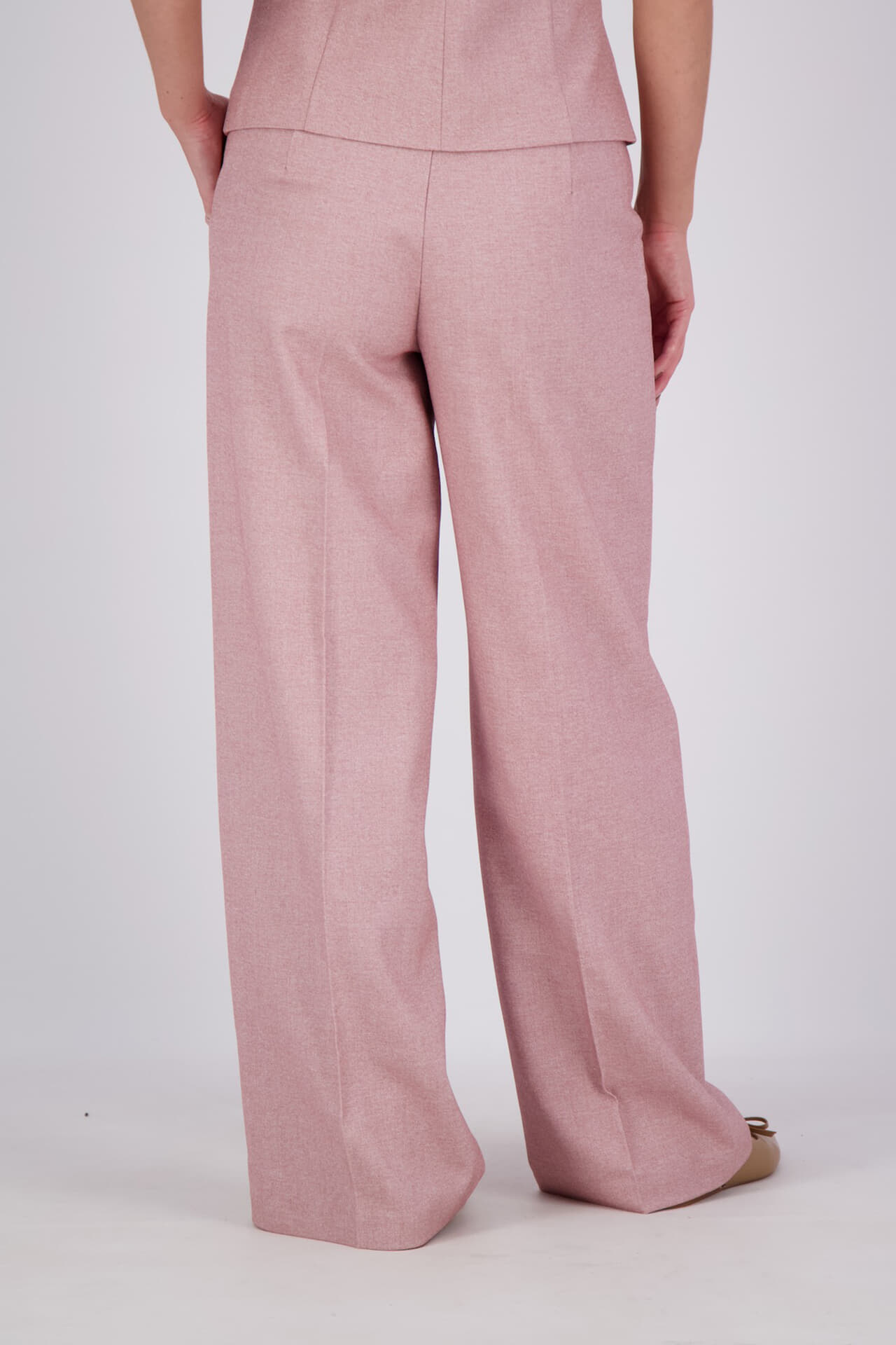 Vila Pantalon Keep HW Wide Tailored Roze dames