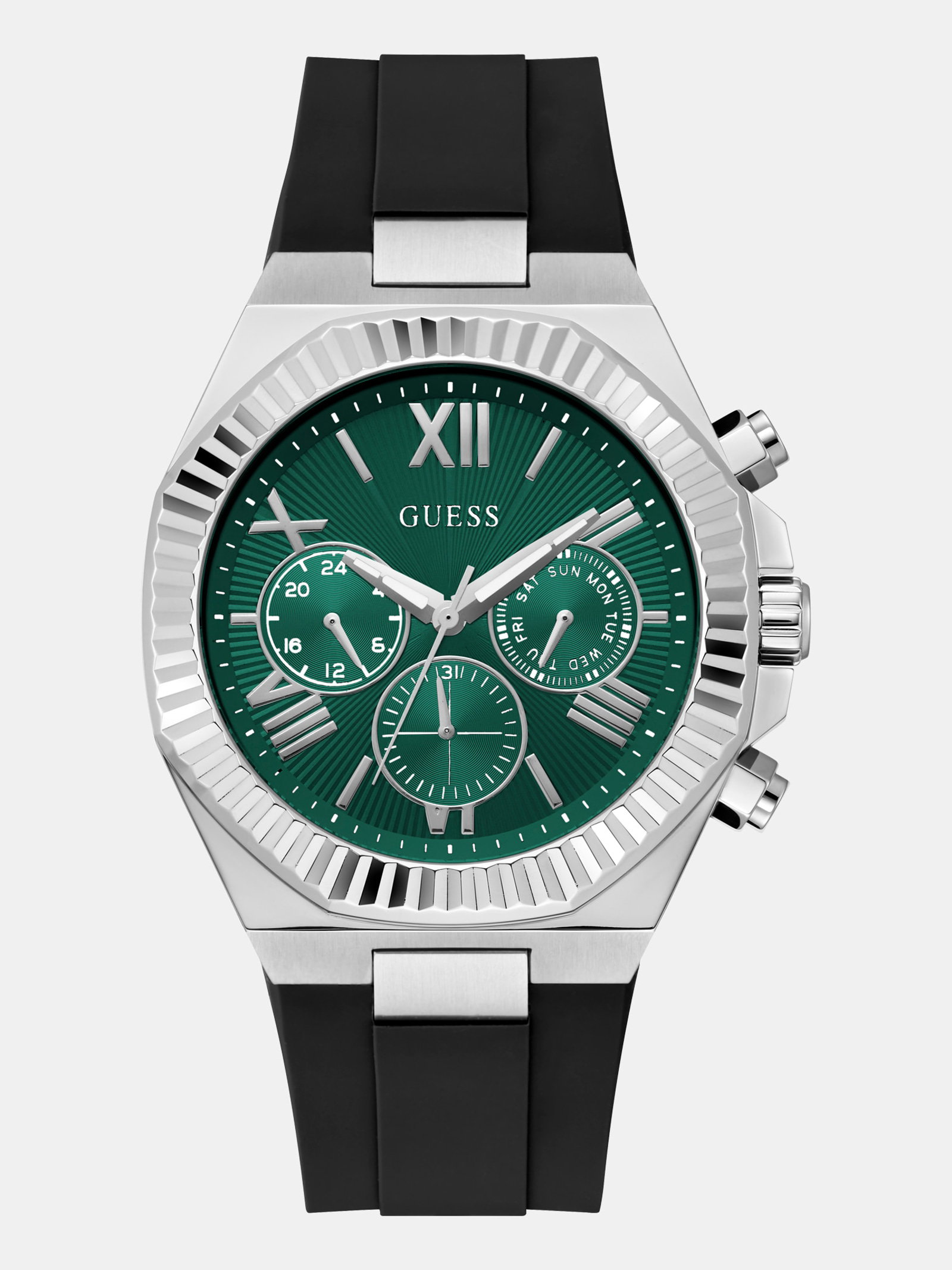 Guess Siliconen Multifunctioneel Horloge 44 Mm