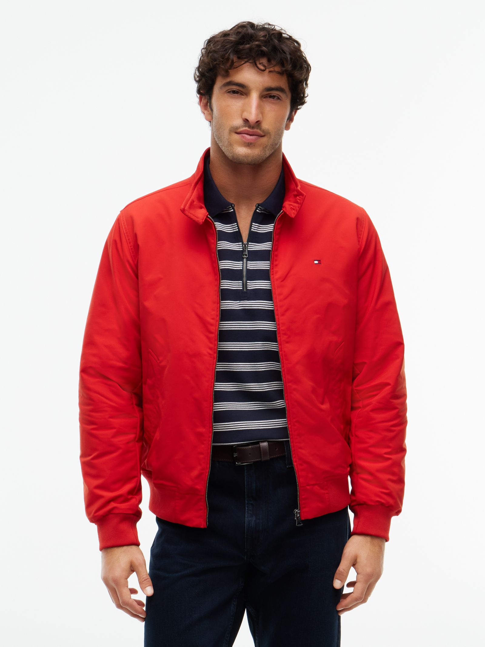 Tommy Hilfiger Harrington jack met ritssluiting en geborduurde vlag