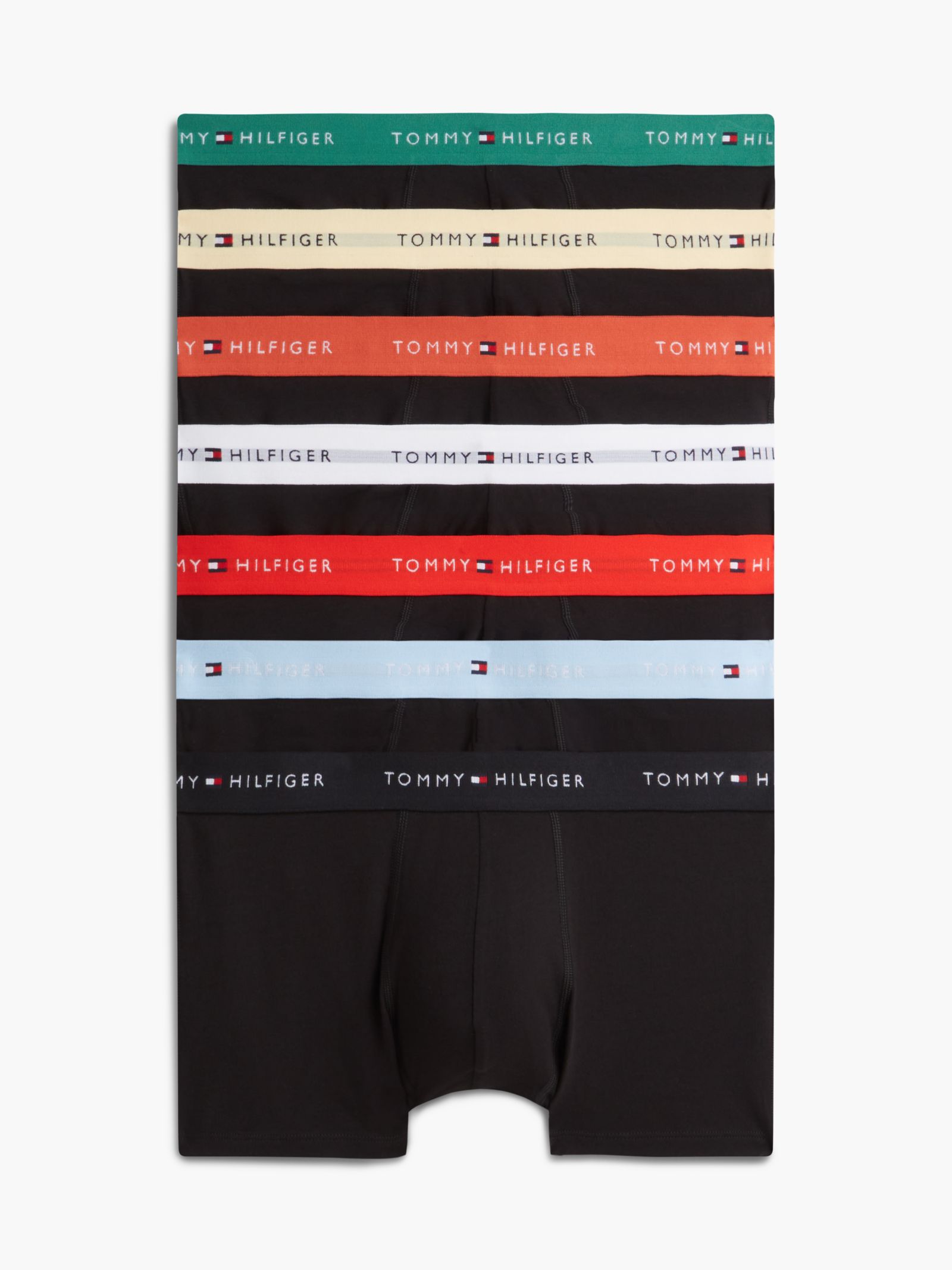 Tommy Hilfiger Set van 7 boxershorts met Signature logotaille in zwart
