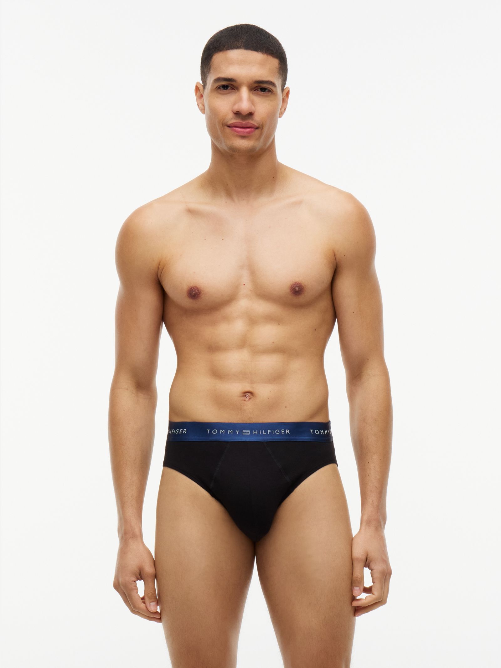 Tommy Hilfiger Set van 3 slips met metallic tailleband en signature logo