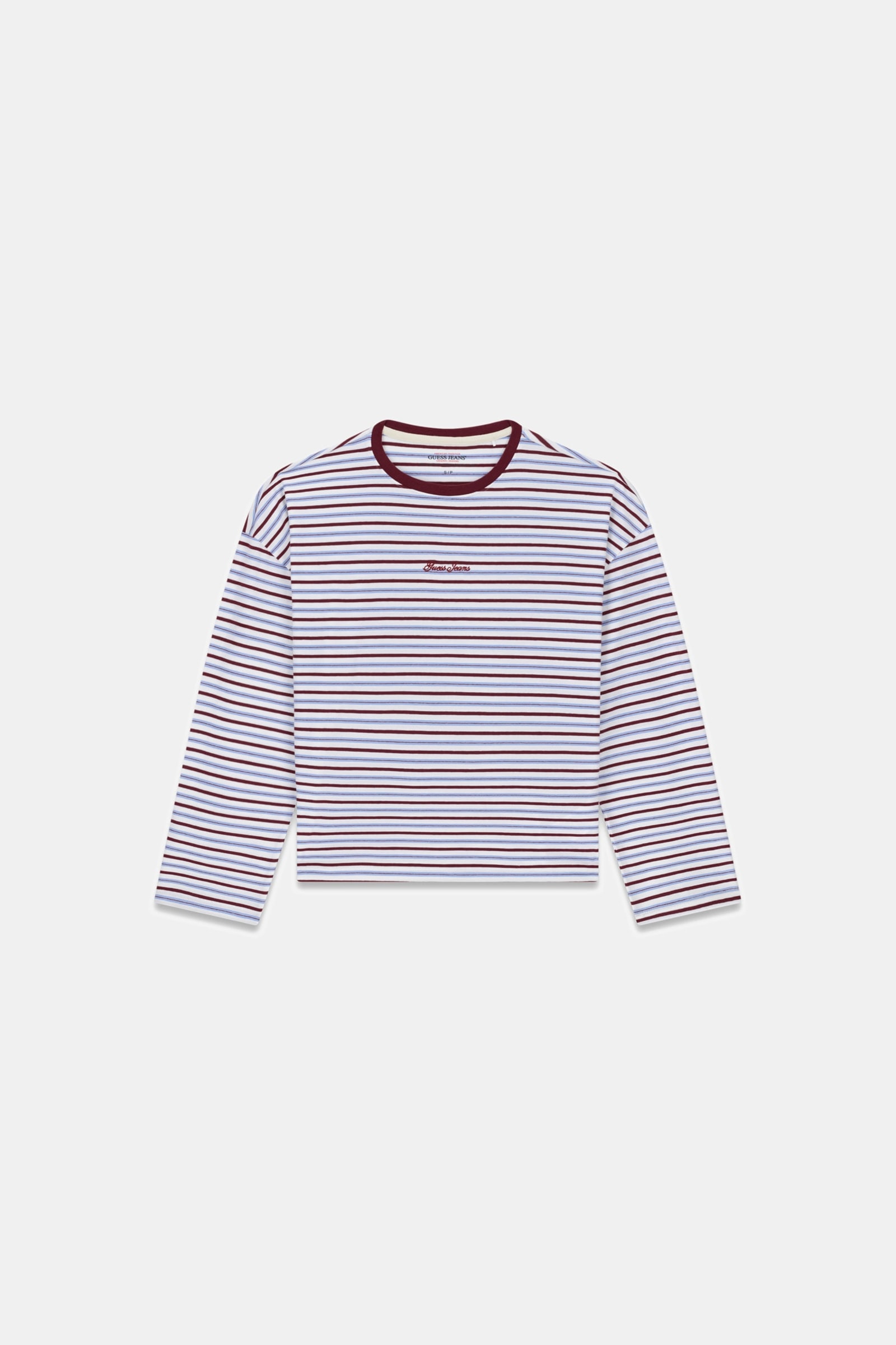 Guess Gestreept Relaxed T-Shirt in wit