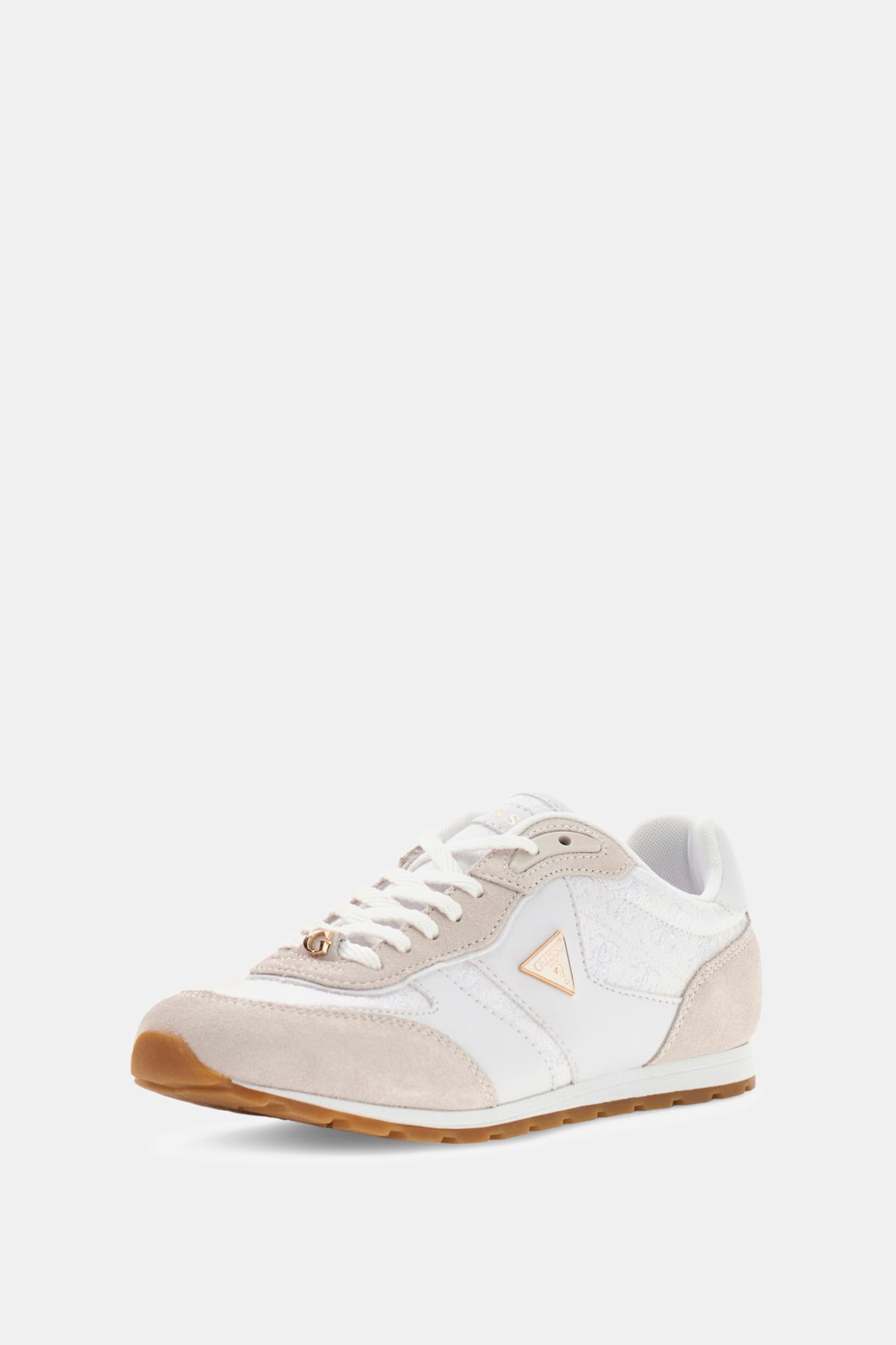 Guess Tyrah Suède Sneakers in wit