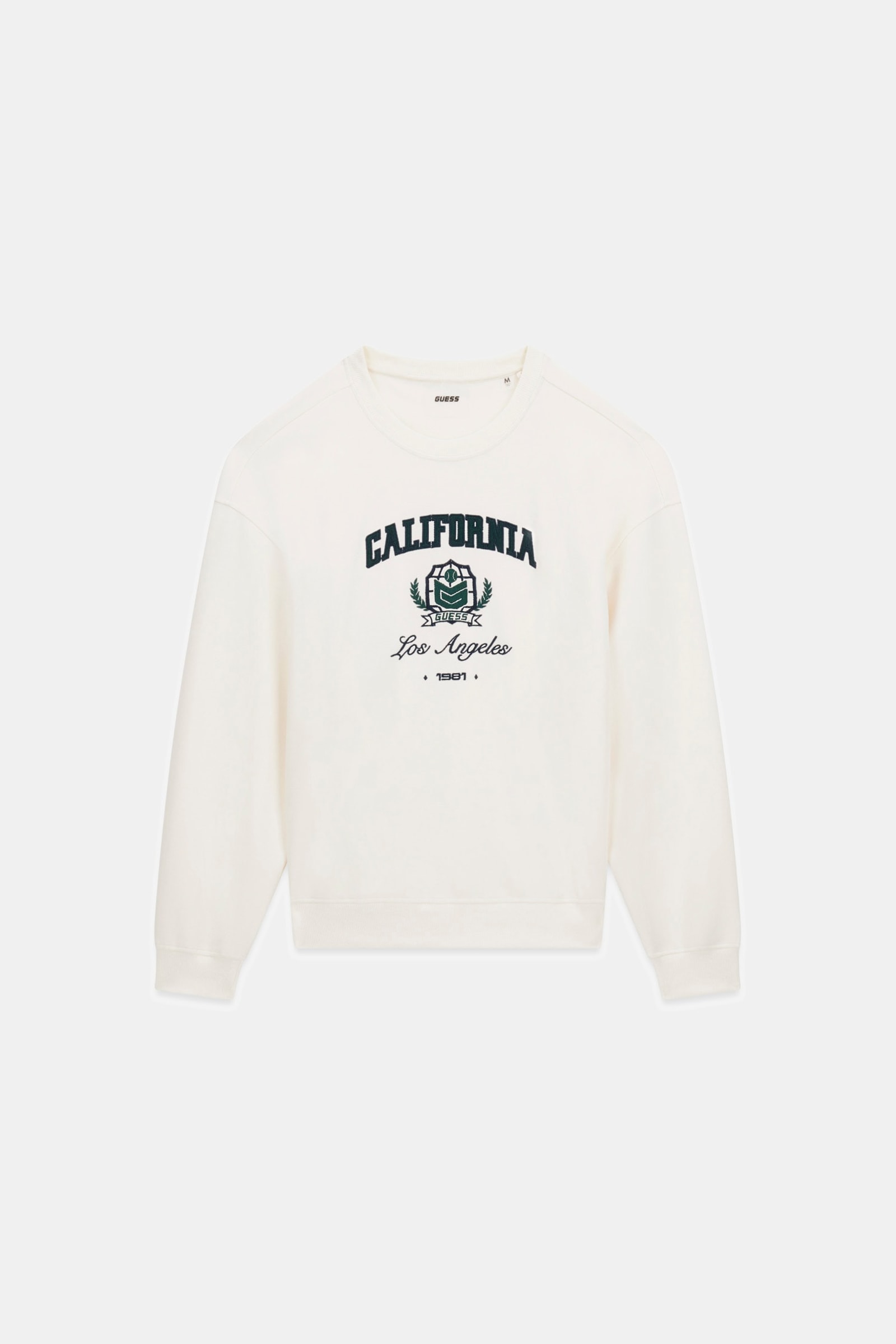 Guess Sweatshirt Met Geborduurd Logo for men in wit