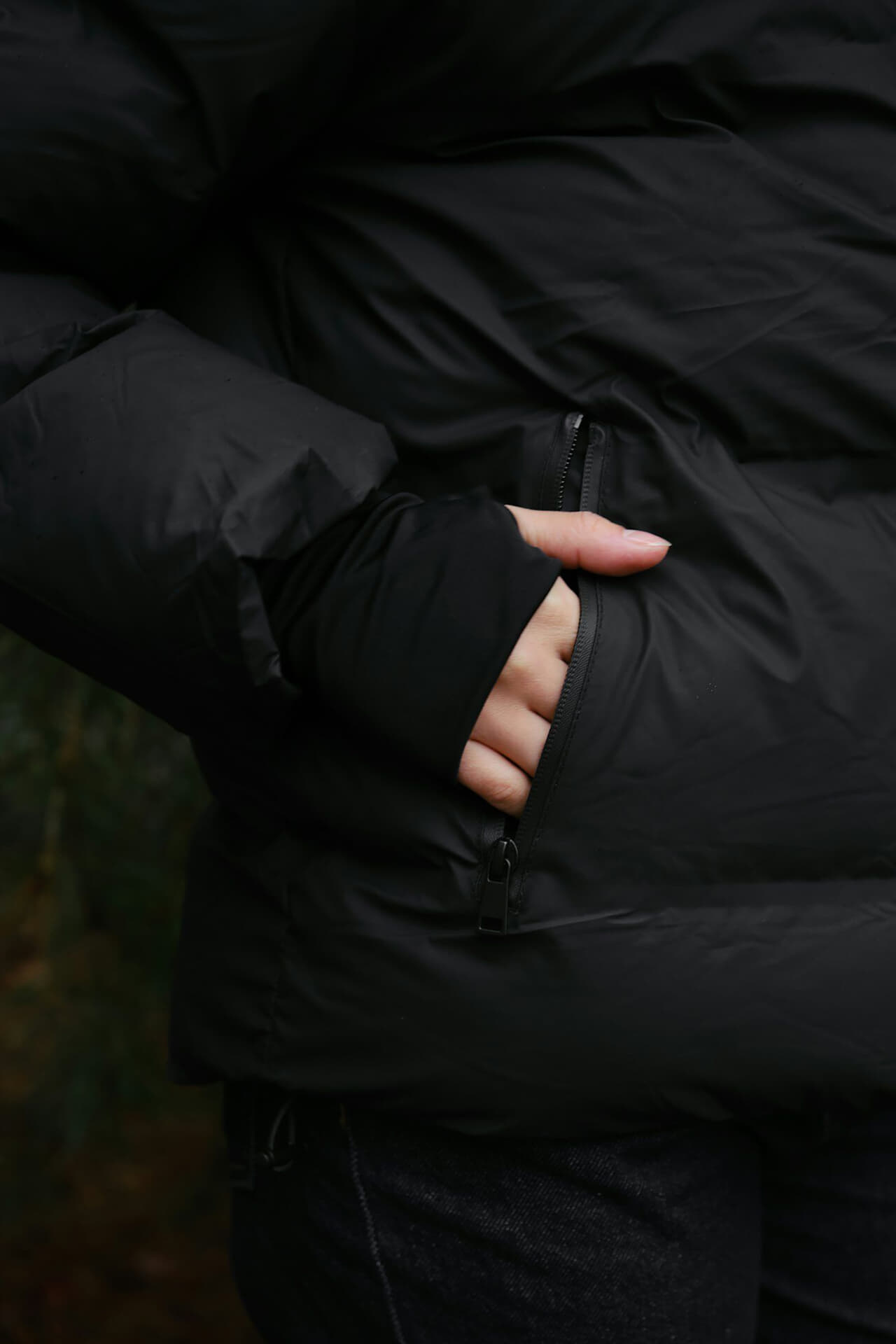 Neo Noir Puffer Jas Fox Zwart dames