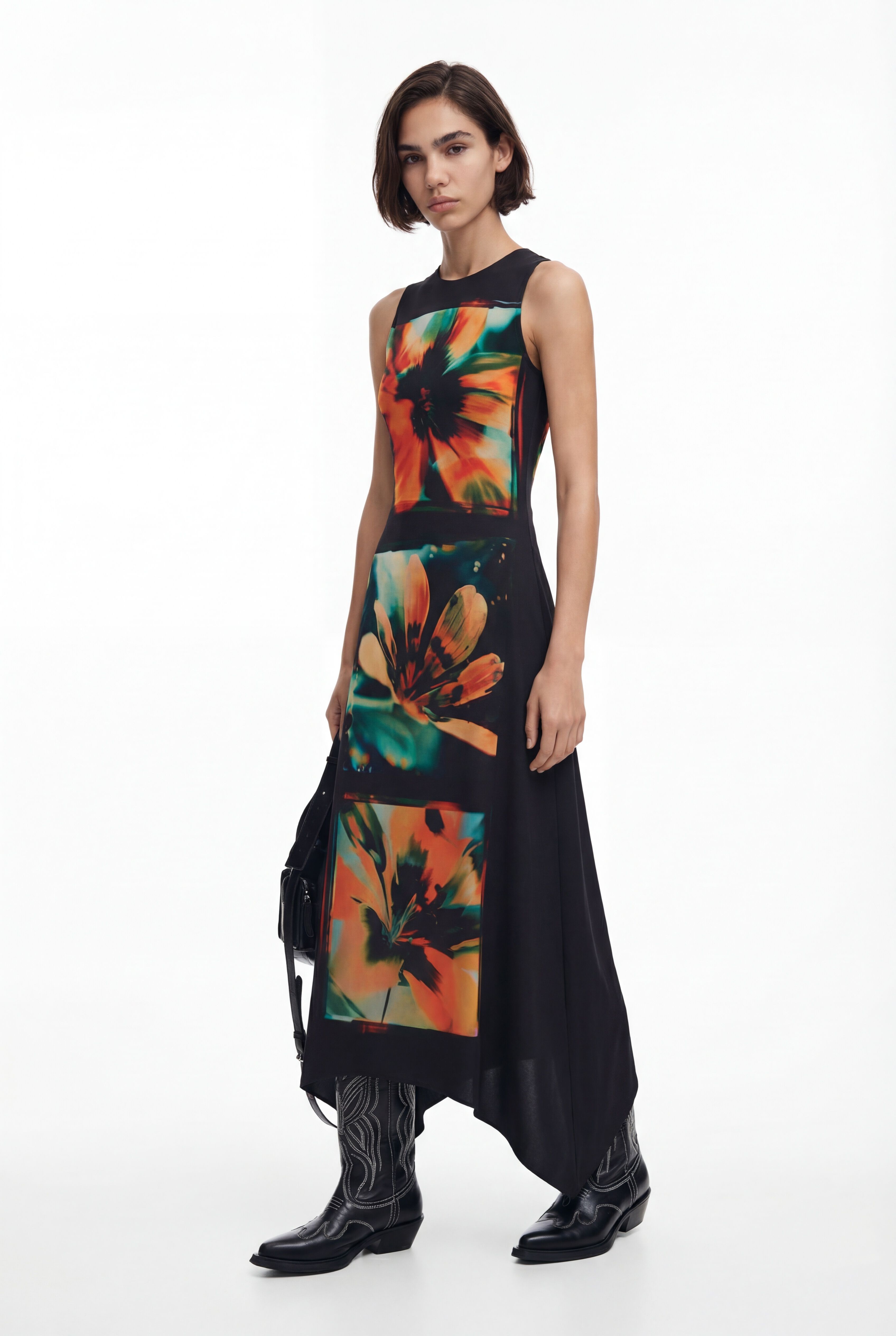 Desigual Jurk met bloemenprint in zwart