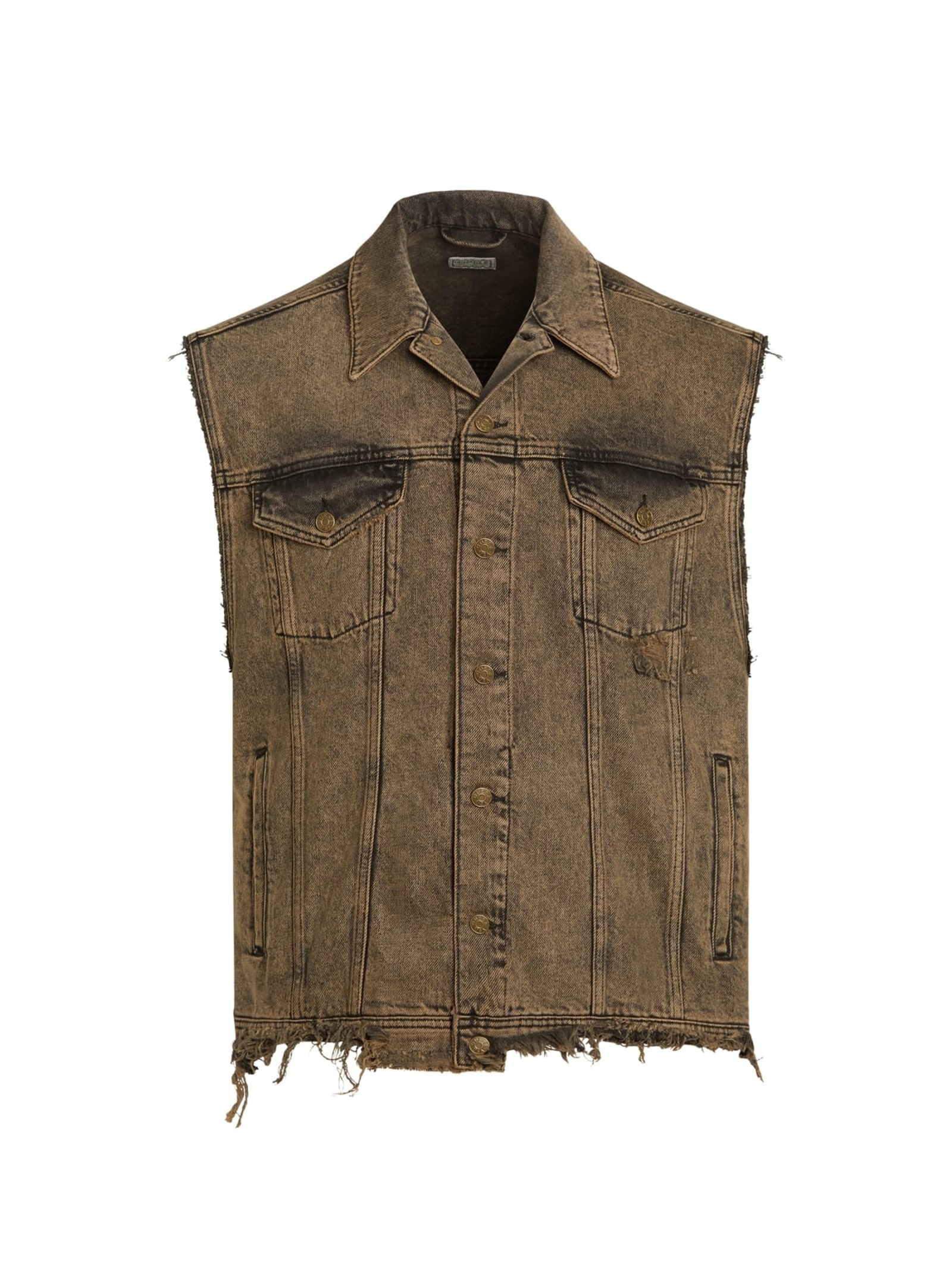 Guess Denim Truckergilet in bruin