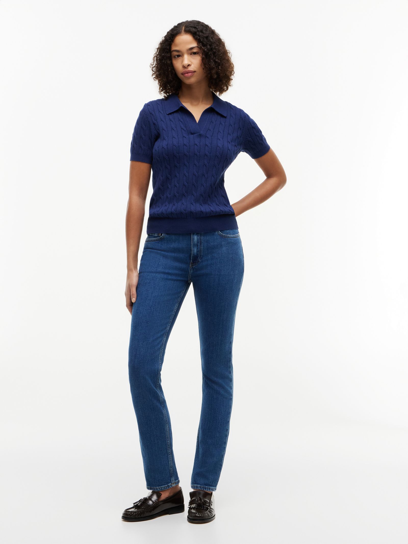 Tommy Hilfiger Medium rise slim jeans in blauw