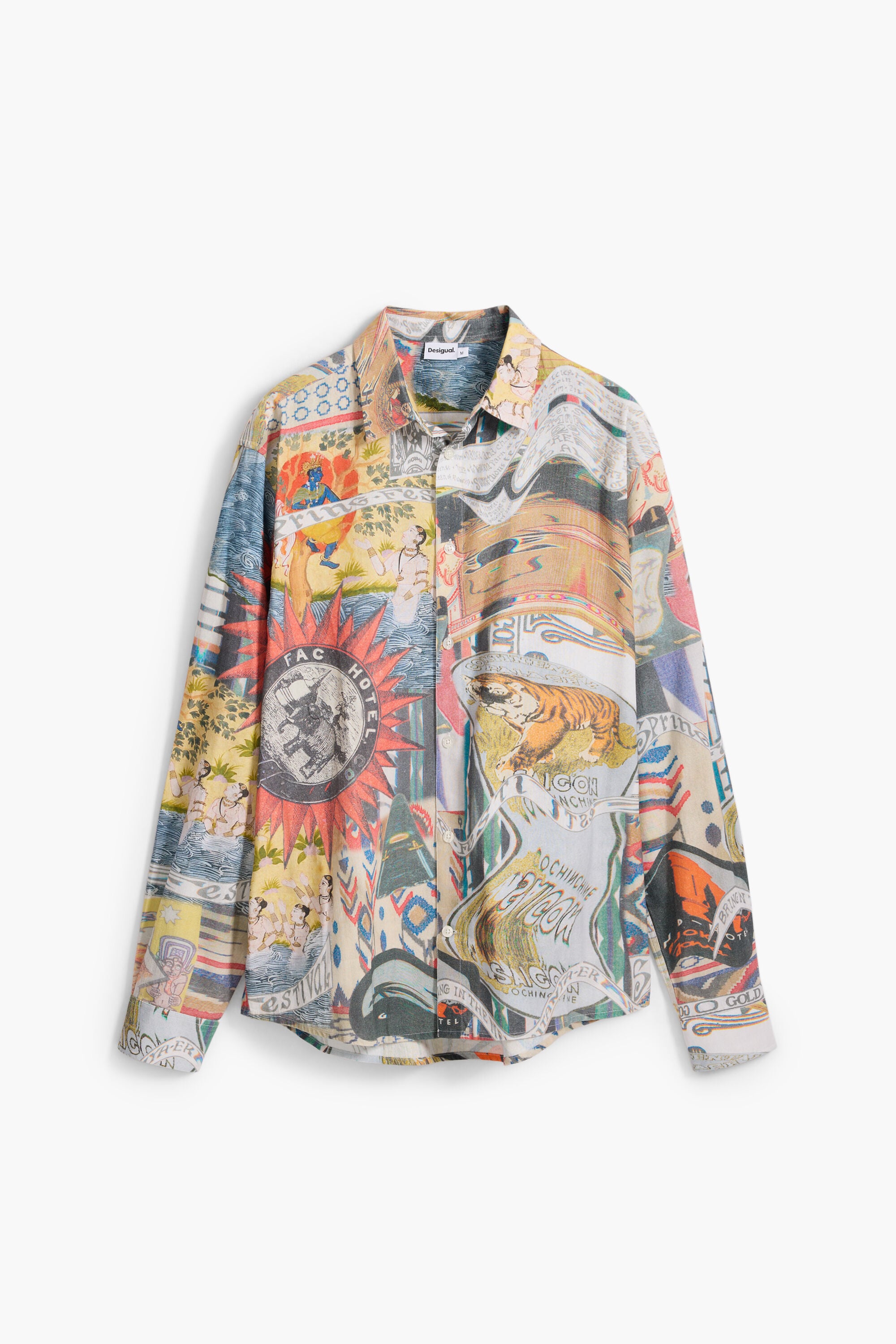 Desigual Overhemd met etnische collageprint