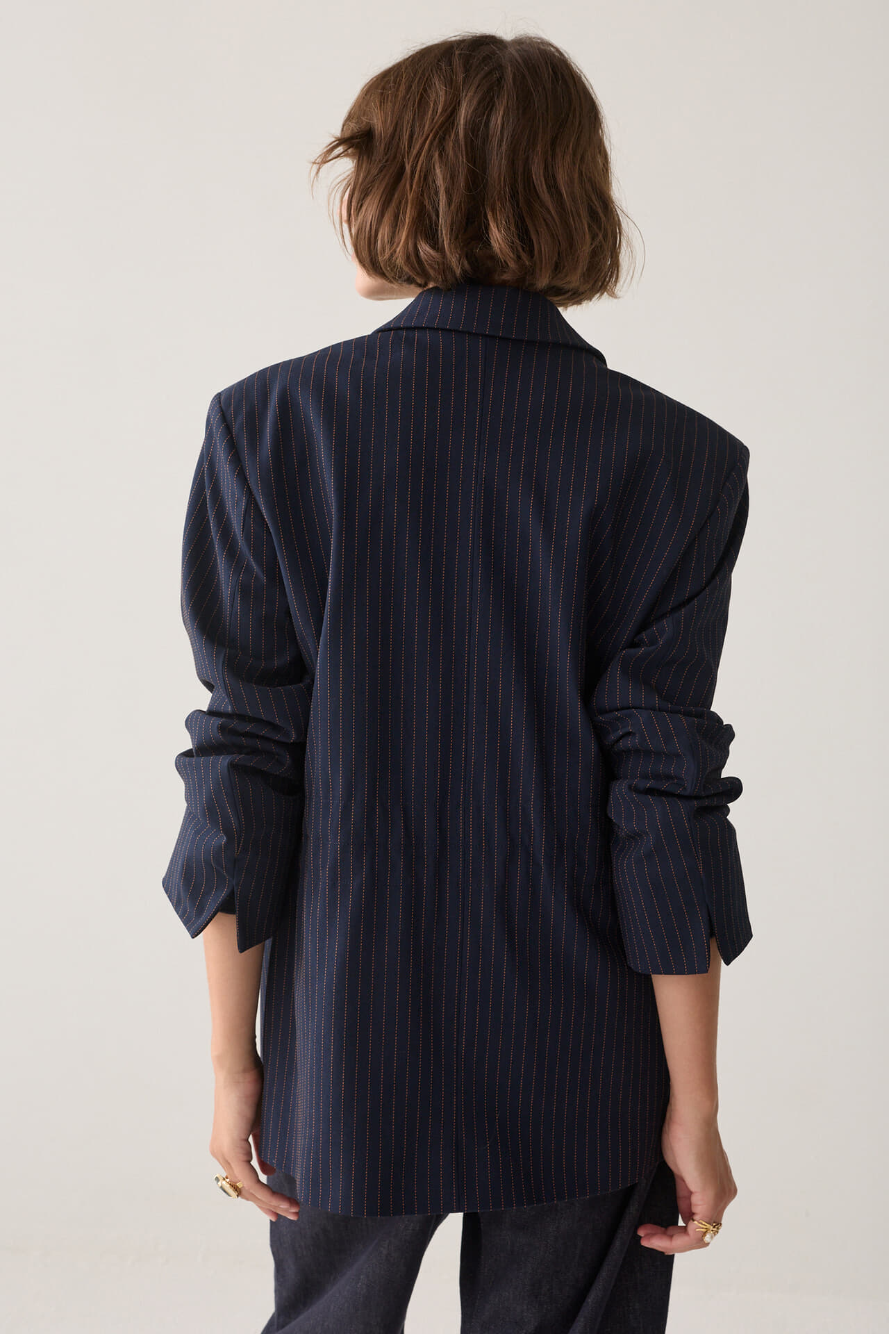 Summum Blazer Streep Viscose blend Jeans donker dames