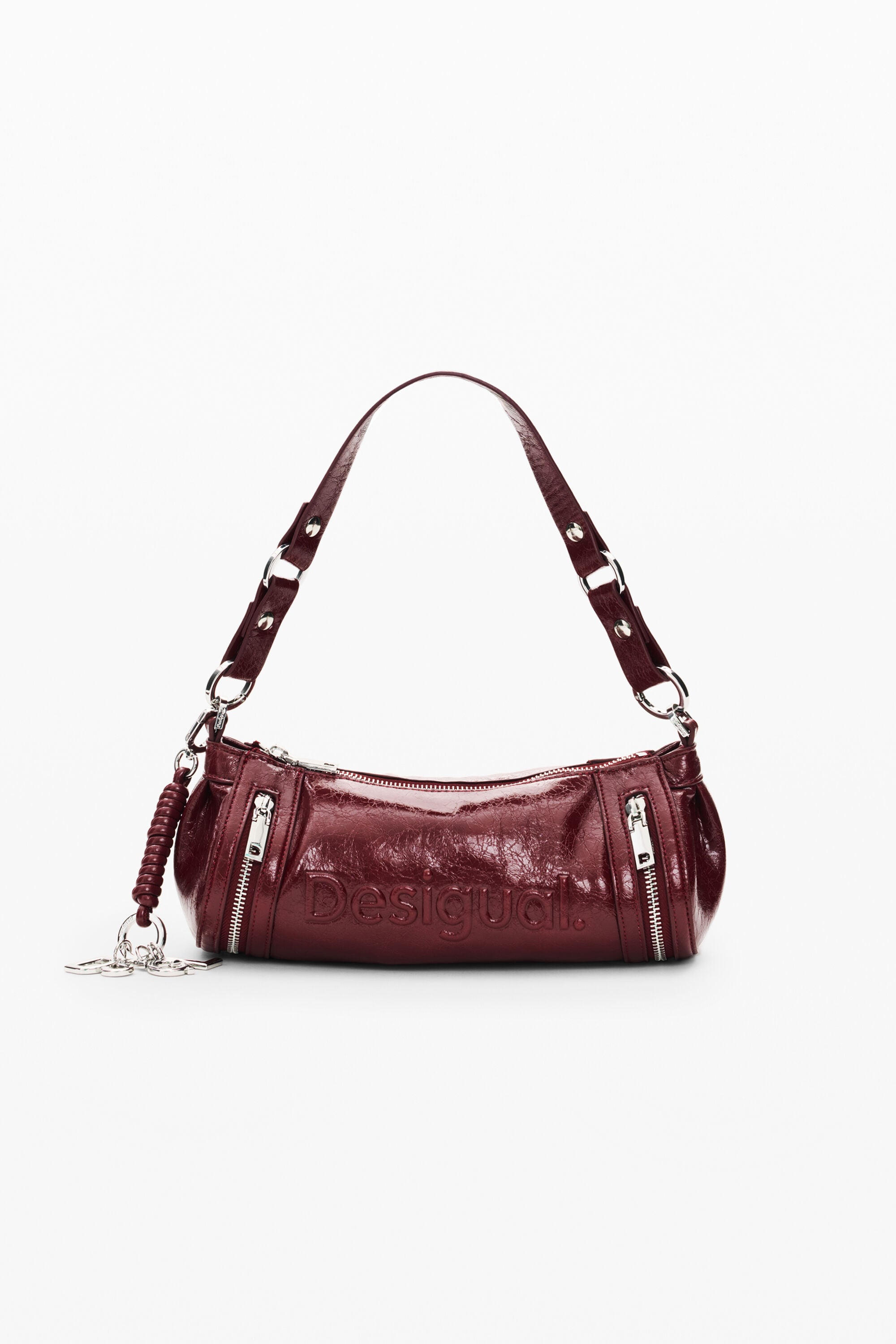 Desigual Middentas met leerlook in rood
